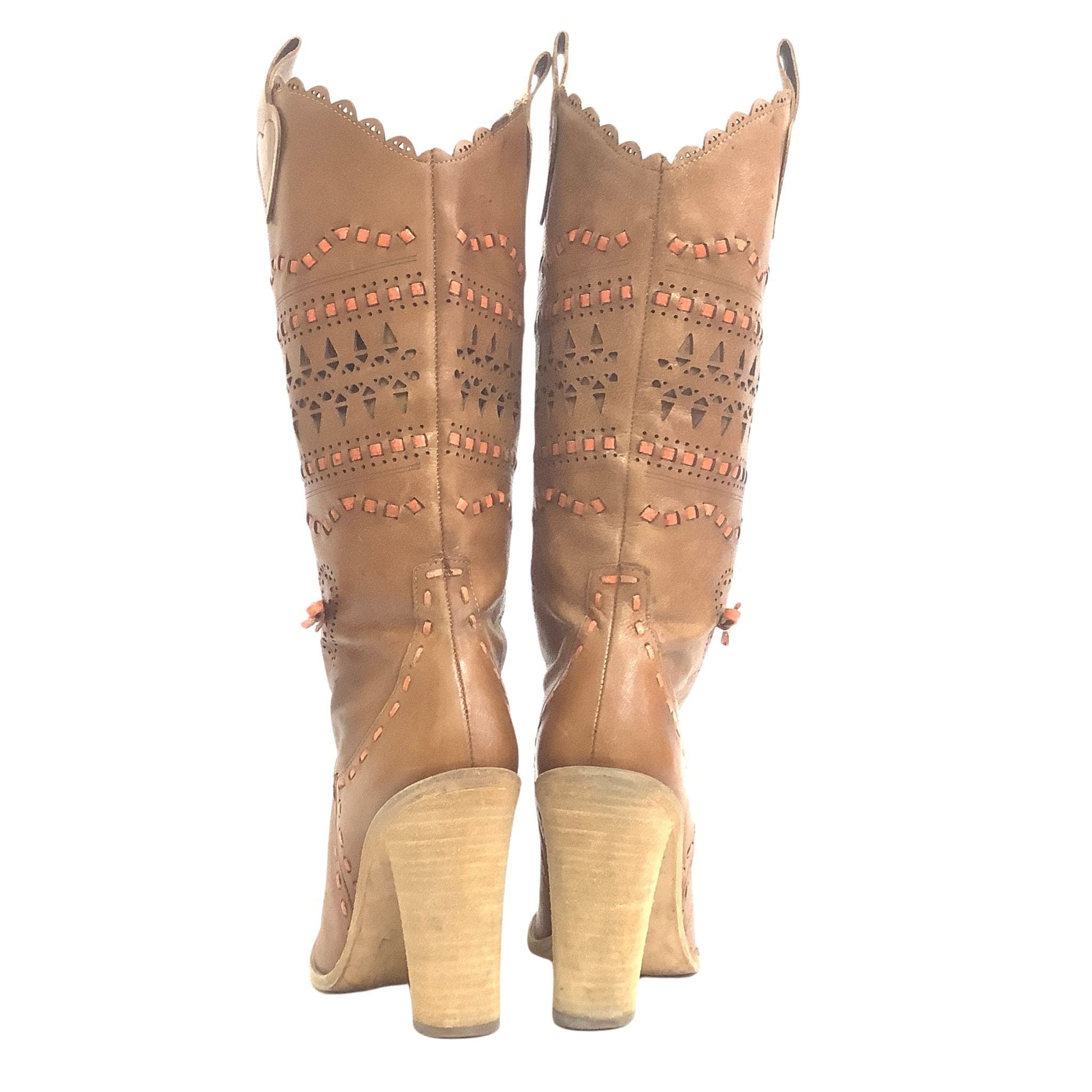 BCBG Girly Bohemian Boots 8 / Tan / Y2K - Now