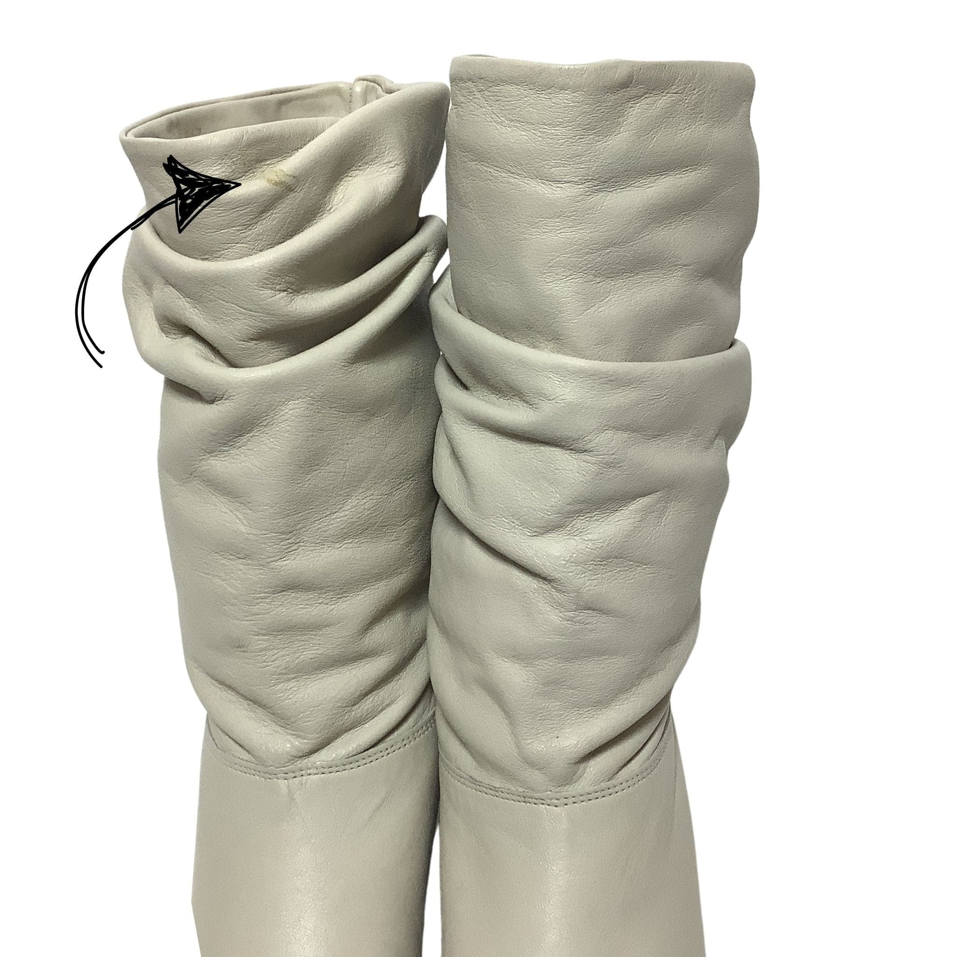 Beige Slouch Boots 6.5 / Beige / Slouch