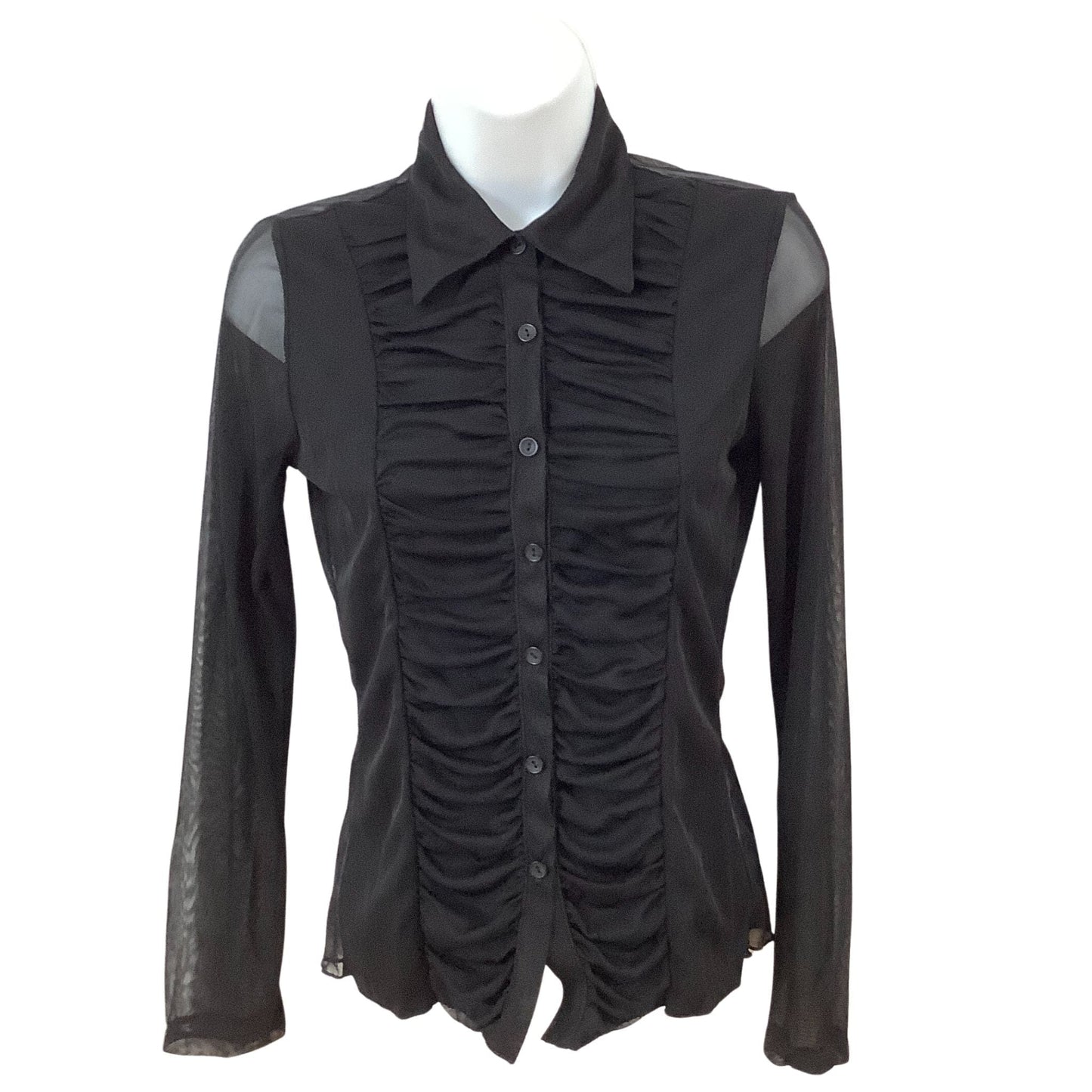 Black Transparent Blouse/Black/Small/Goth