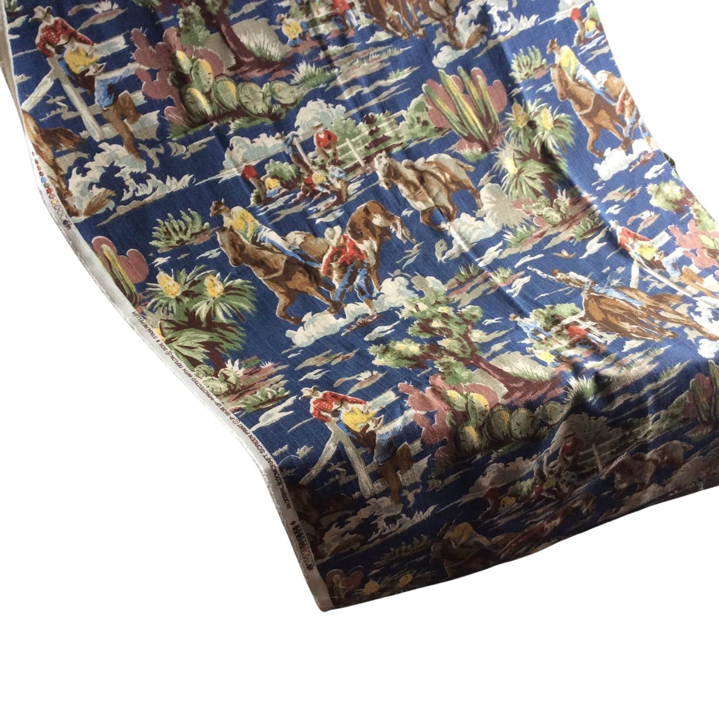 Bloomcraft Cowboy Fabric Multi / Barkcloth / Western