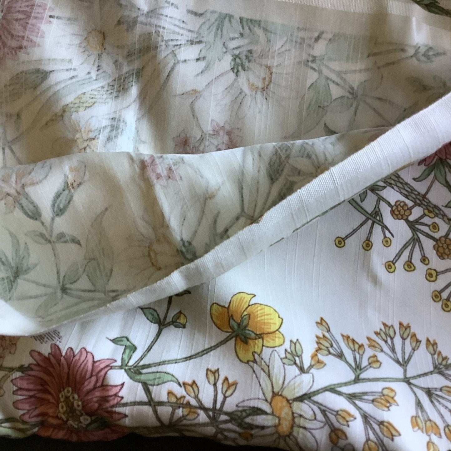 Botanical Silk Remnant Multi / Silk / Vintage 1960s