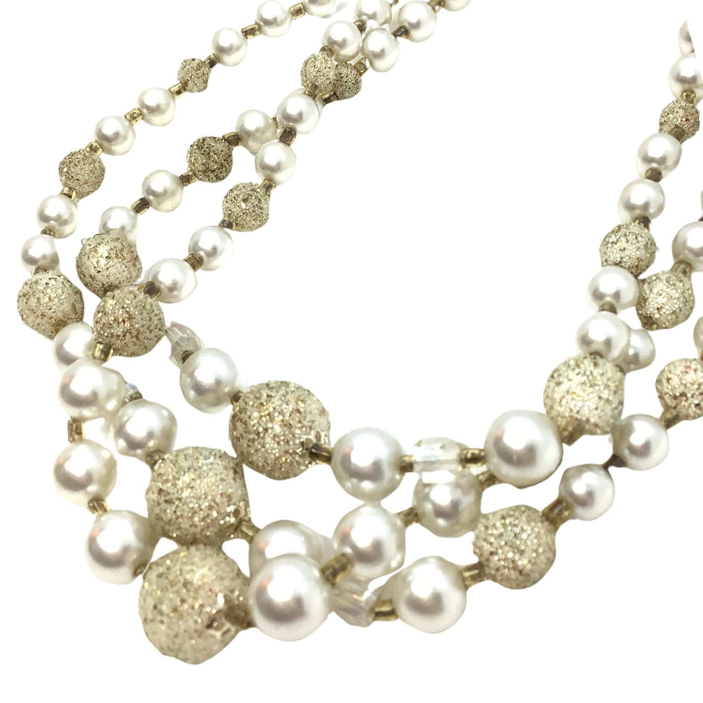 Bridal Pearl Necklace White / Man Made / Vintage 1950s