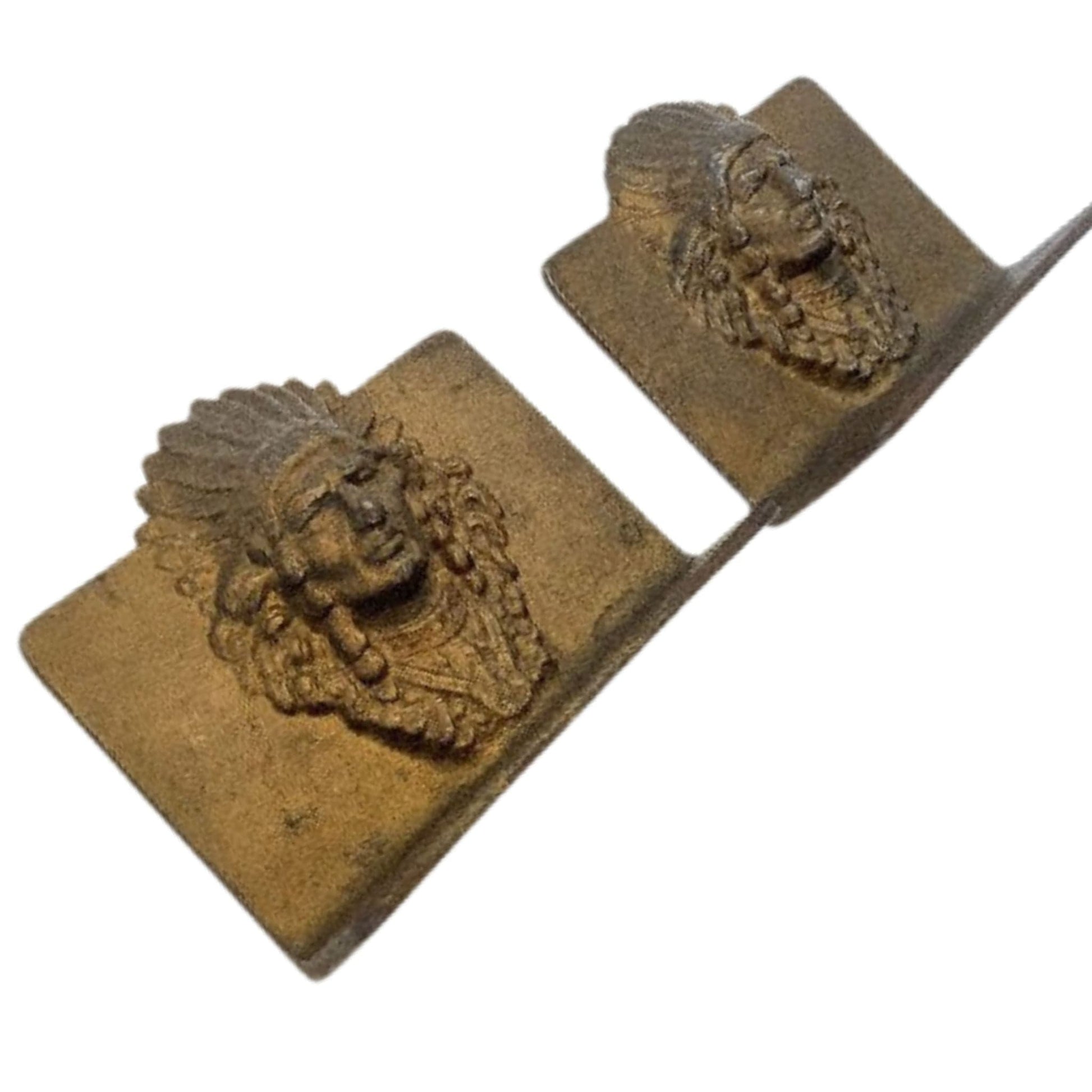 Bronze Indian Chief Bookends Natural / Bronze / Vintage 1940s