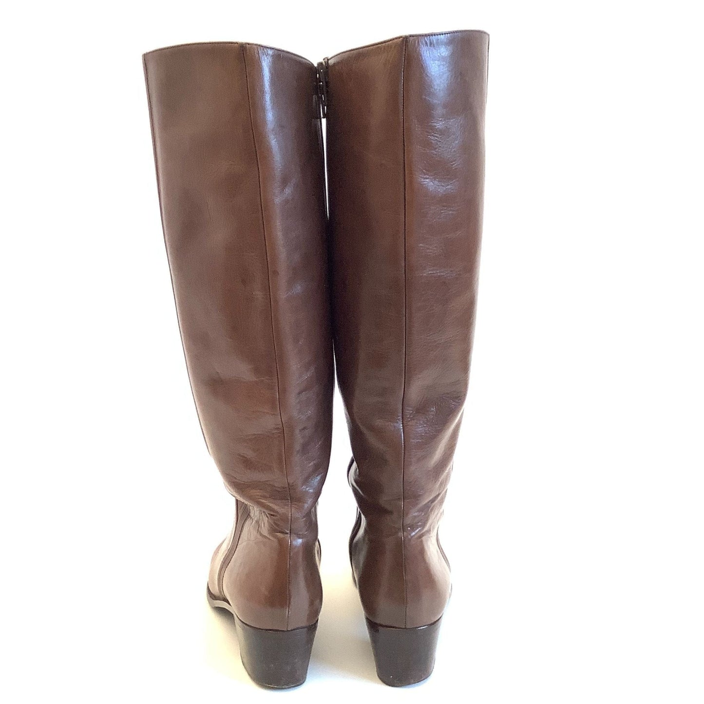 Bruno Magli Equestrian Boots 8 / Brown / Vintage 1980s