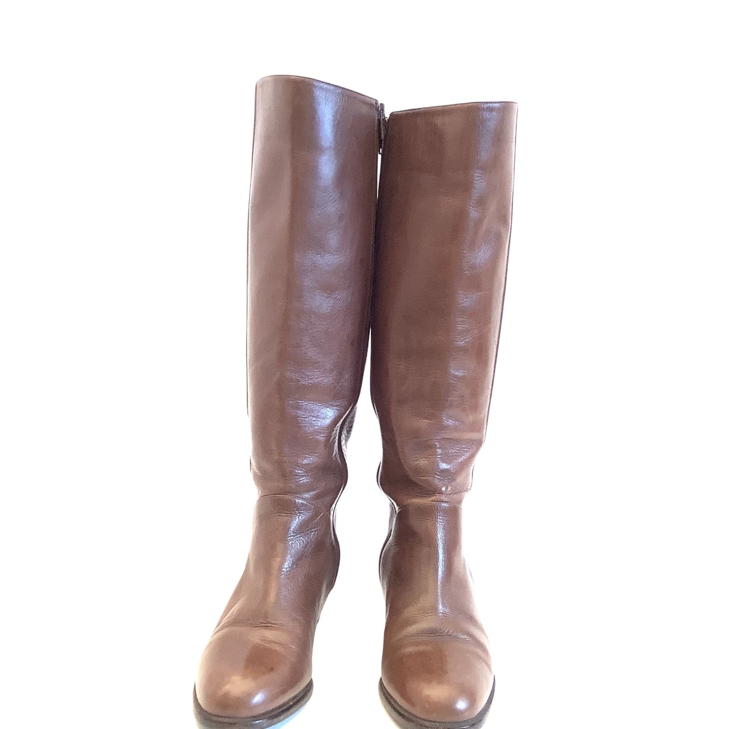 Bruno Magli Equestrian Boots 8 / Brown / Vintage 1980s