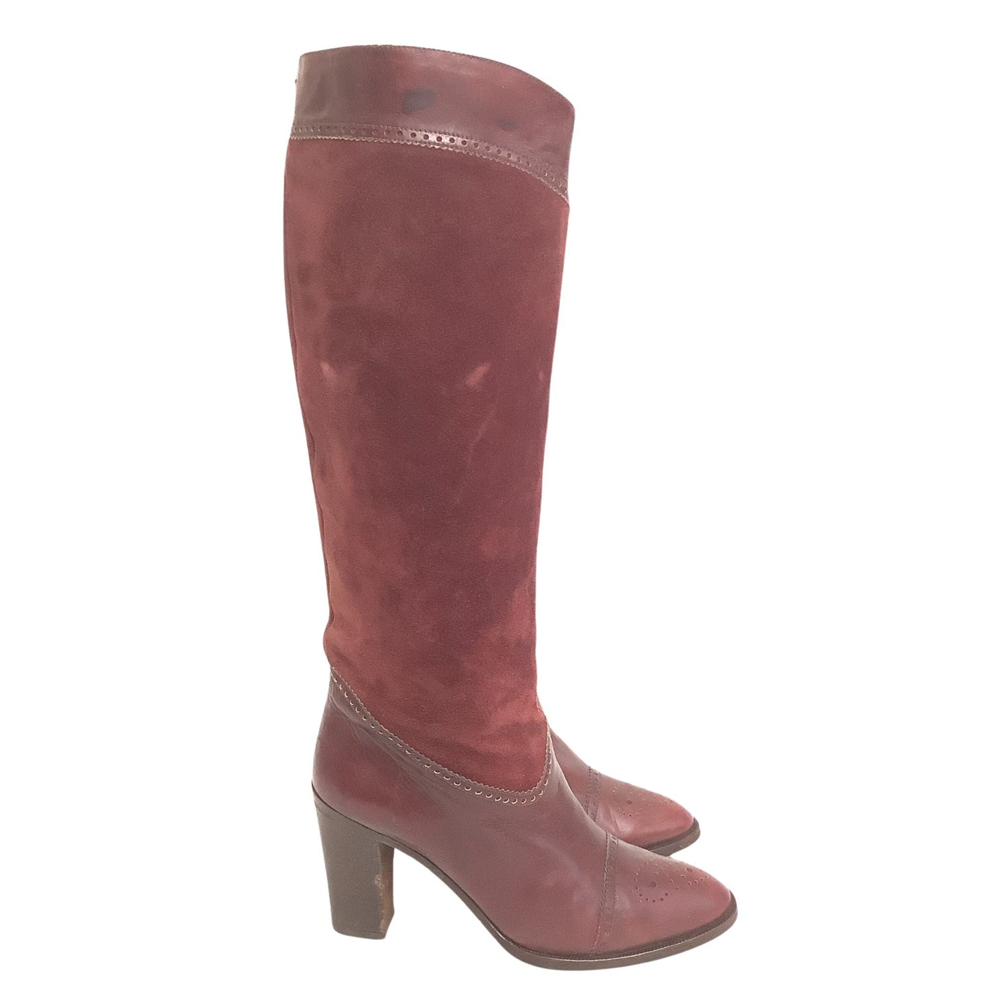 Bruno Magli Vintage Boots 6.5 / Burgundy / Vintage 1980s