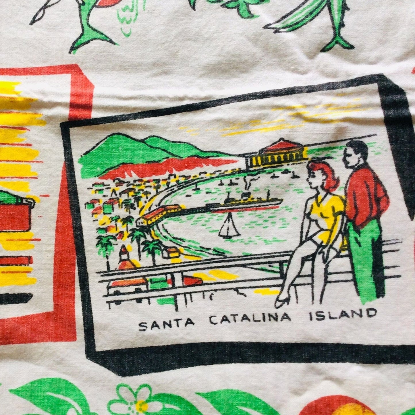California Novelty Tablecloth Multi / Cotton / Novelty