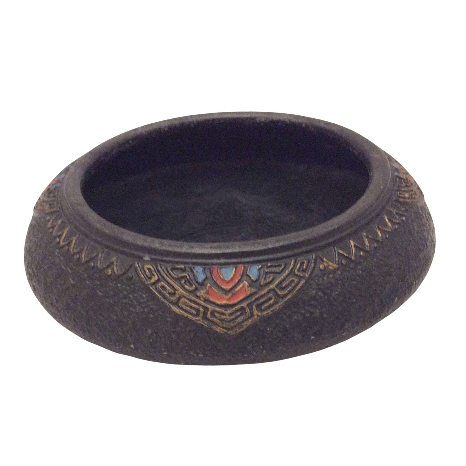 Ceramic Footed Bowl Japan Black / Ceramic / Vintage 1930s