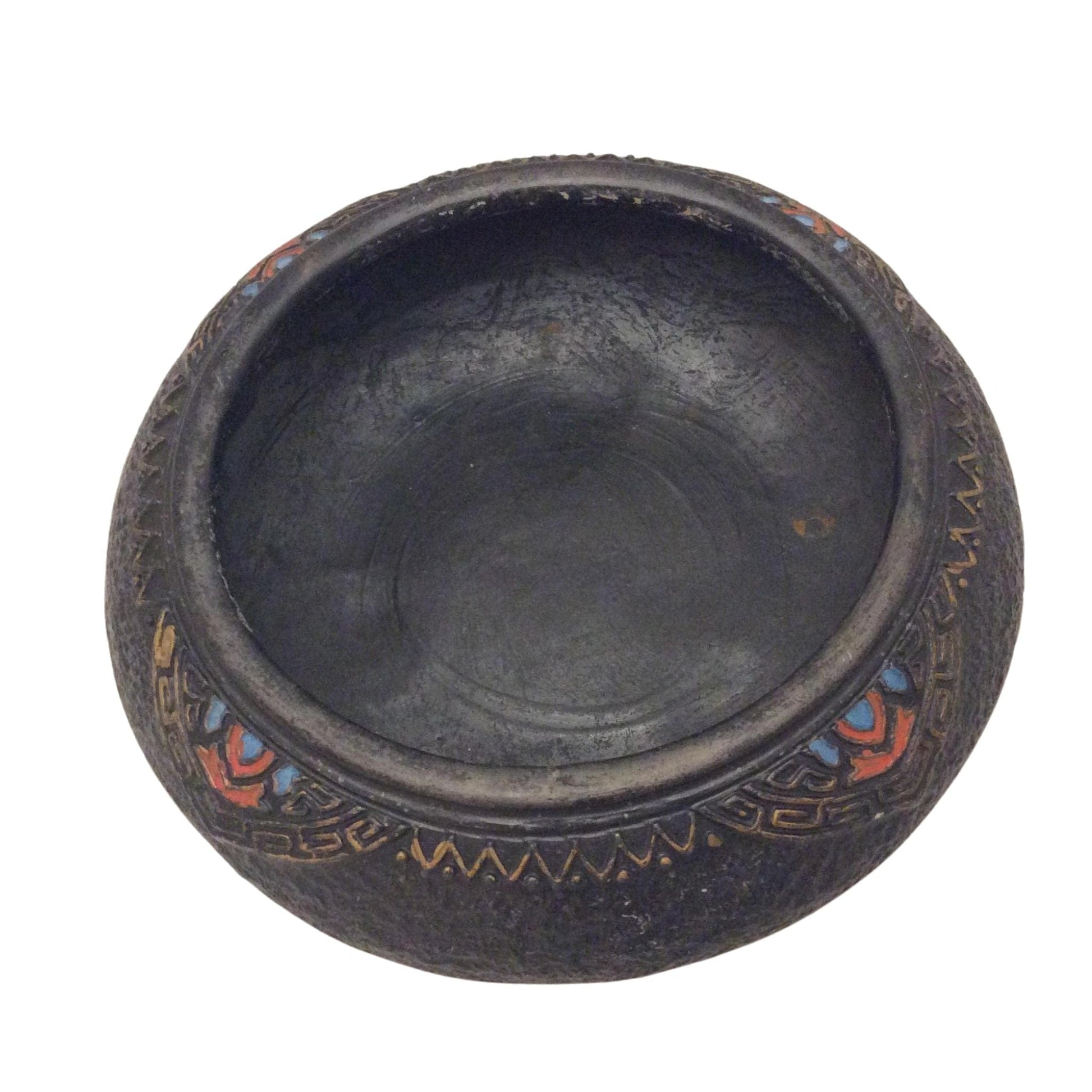 Ceramic Footed Bowl Japan Black / Ceramic / Vintage 1930s