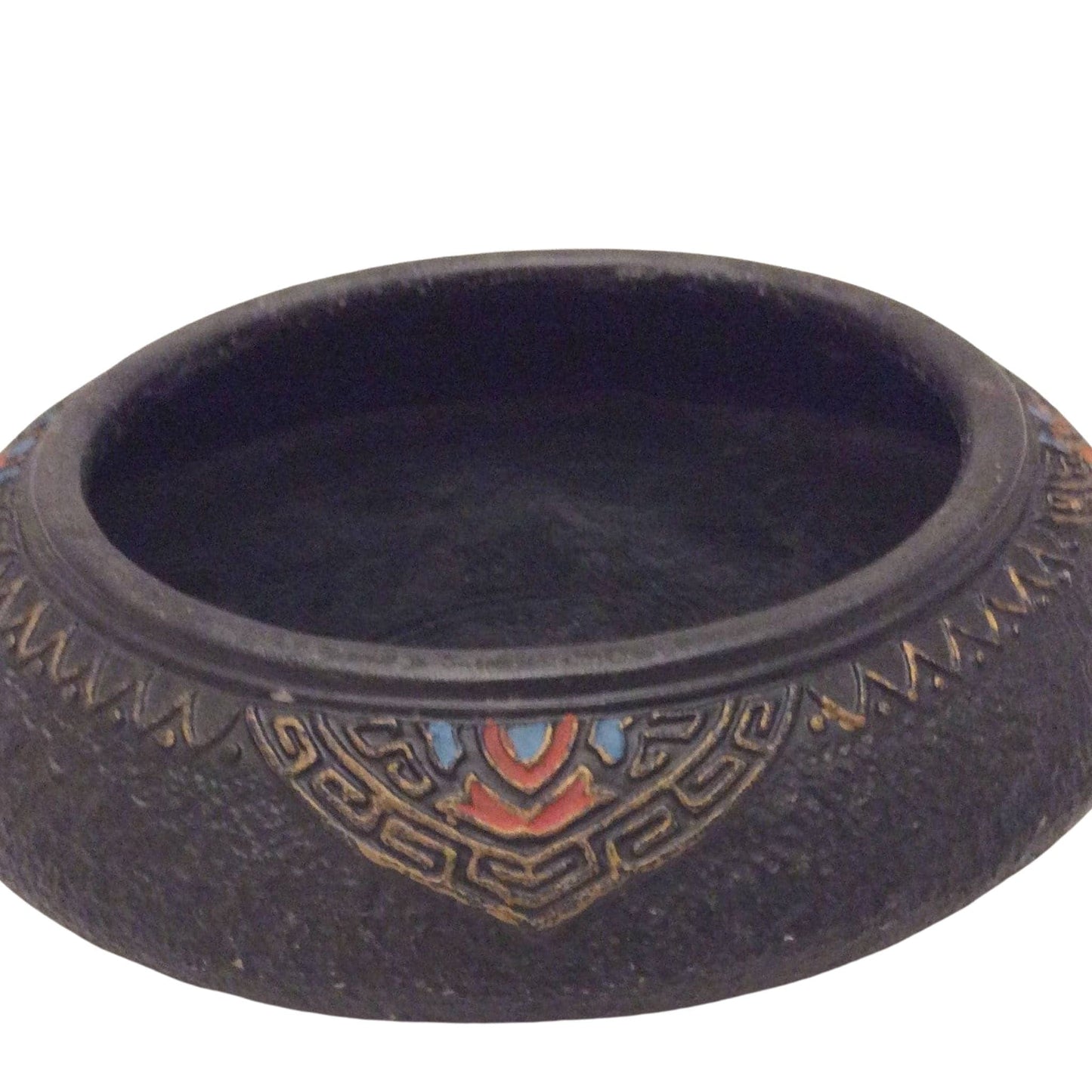 Ceramic Footed Bowl Japan Black / Ceramic / Vintage 1930s