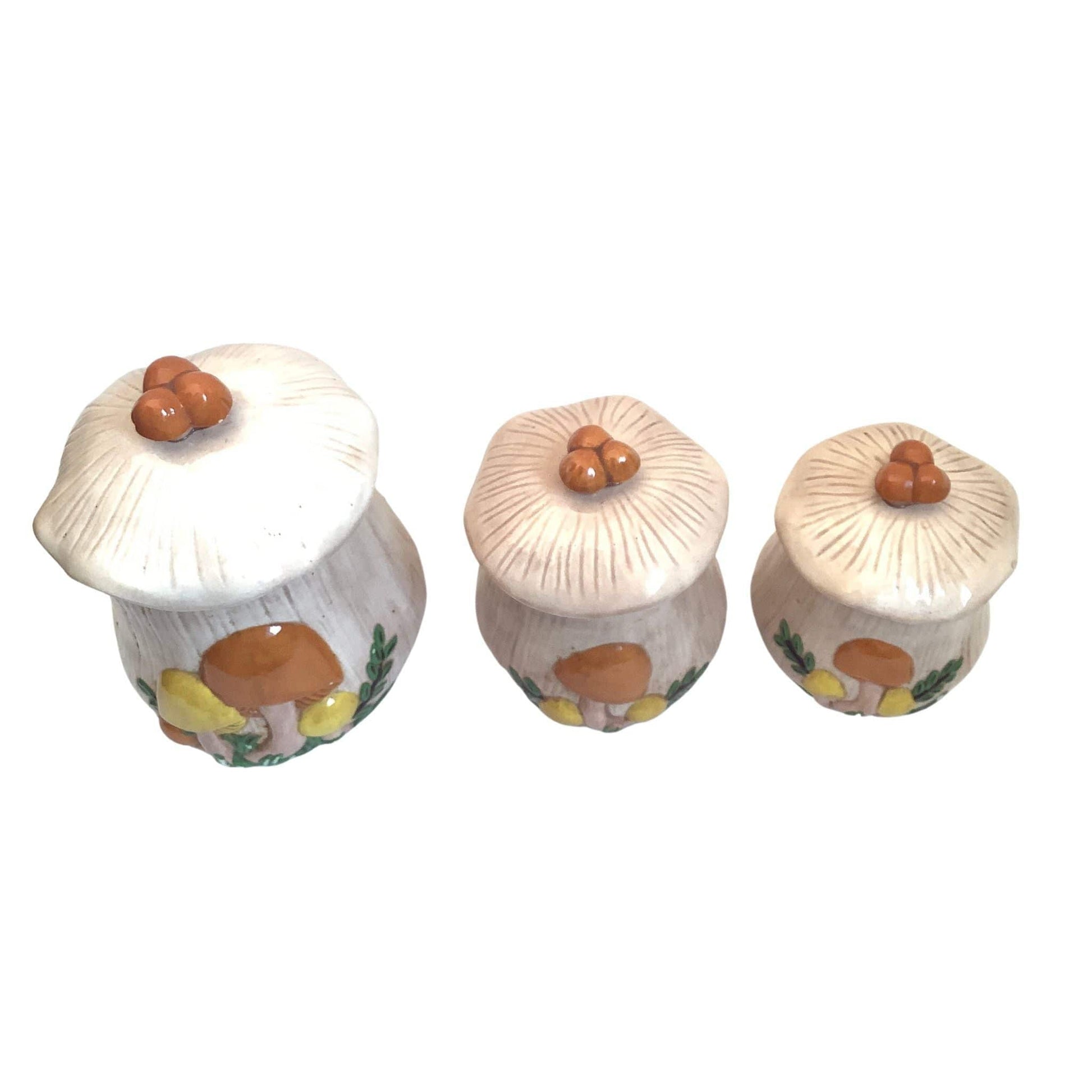 Ceramic Mushroom Canisters