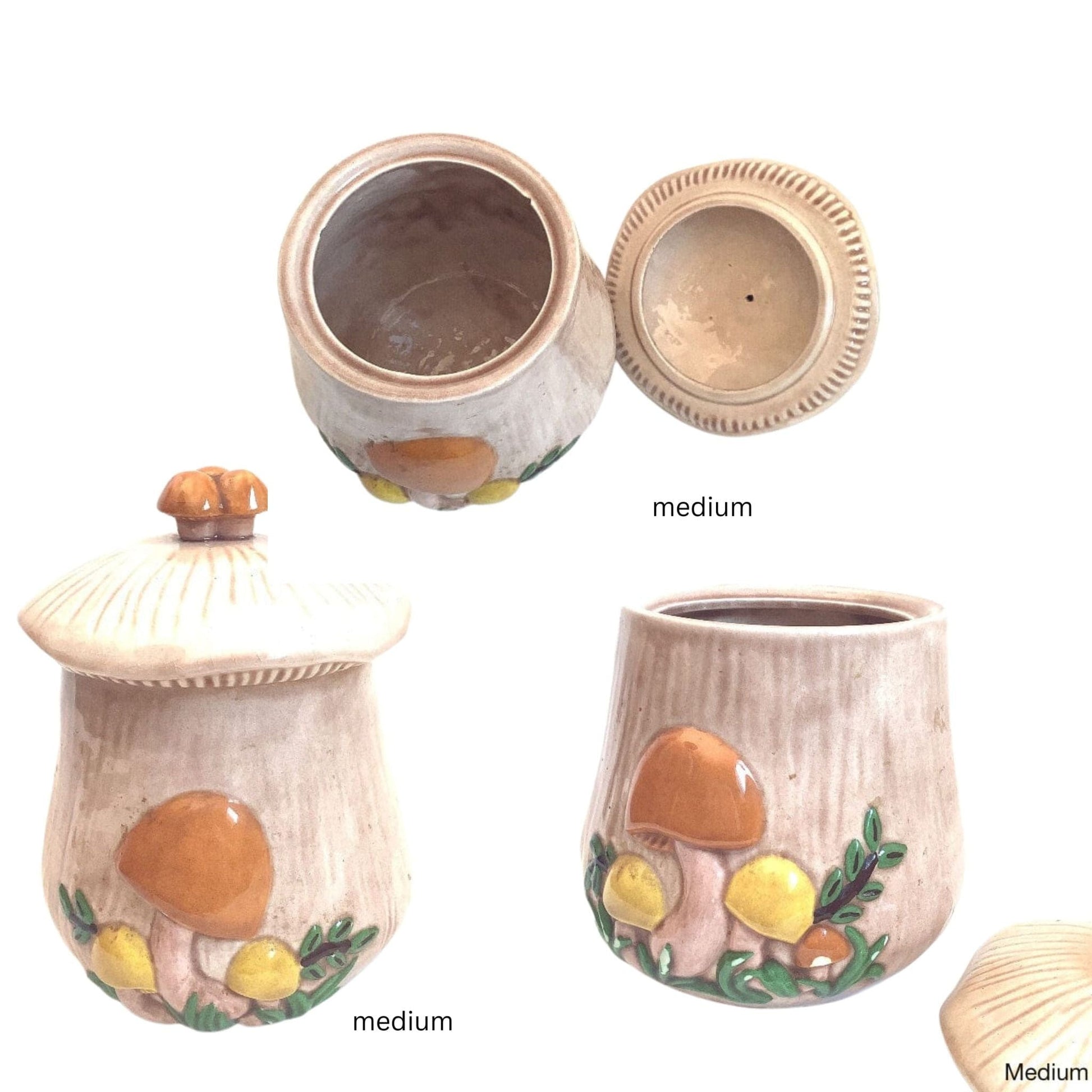 Ceramic Mushroom Canisters