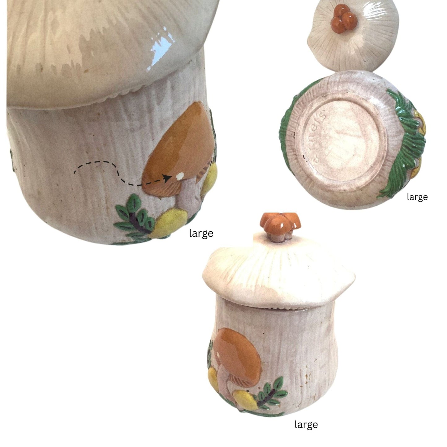 Ceramic Mushroom Canisters