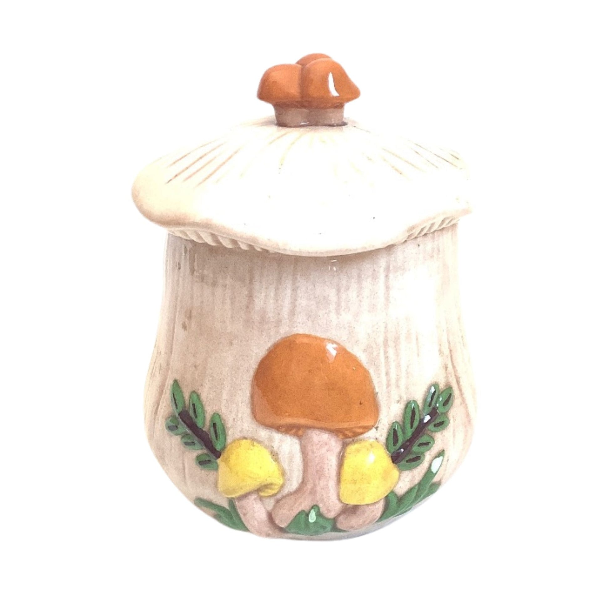 Ceramic Mushroom Canisters Multicolor / Ceramic / Mushroom