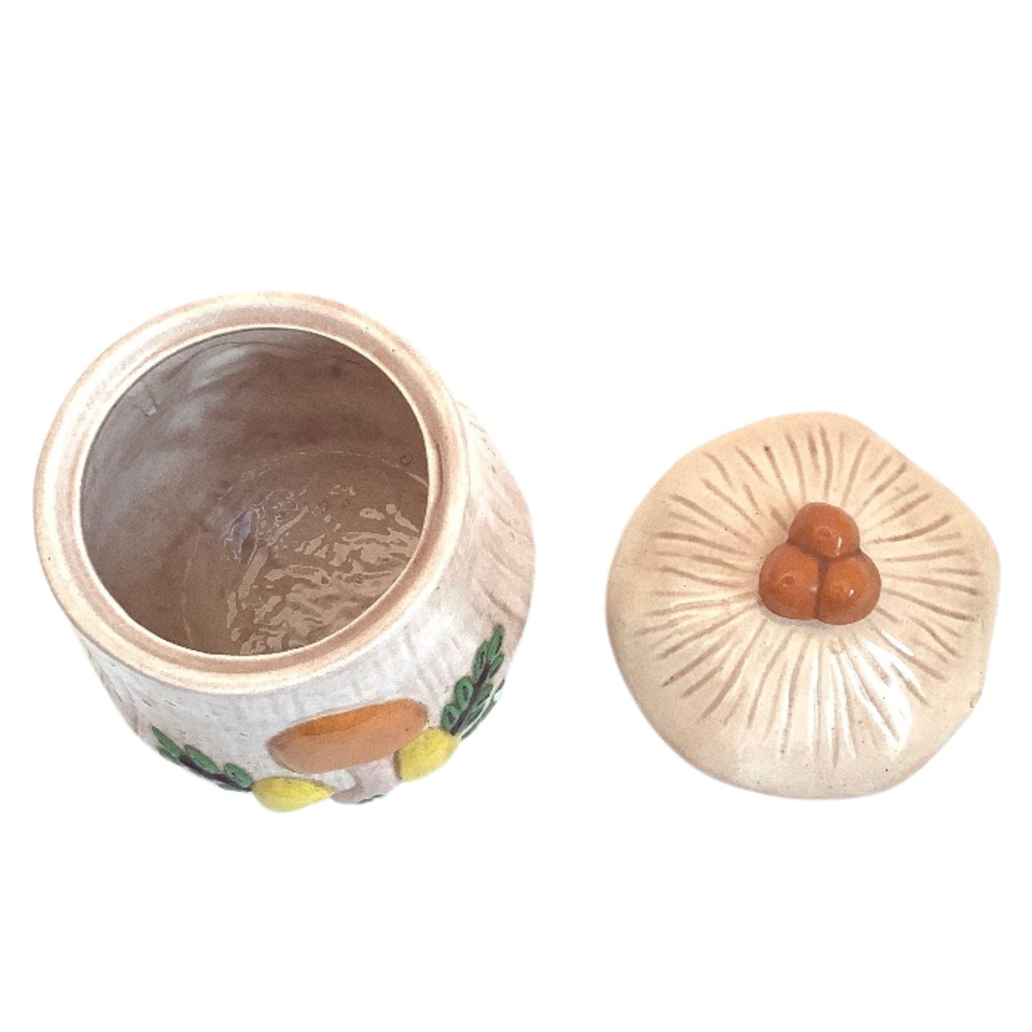 Ceramic Mushroom Canisters Multicolor / Ceramic / Mushroom