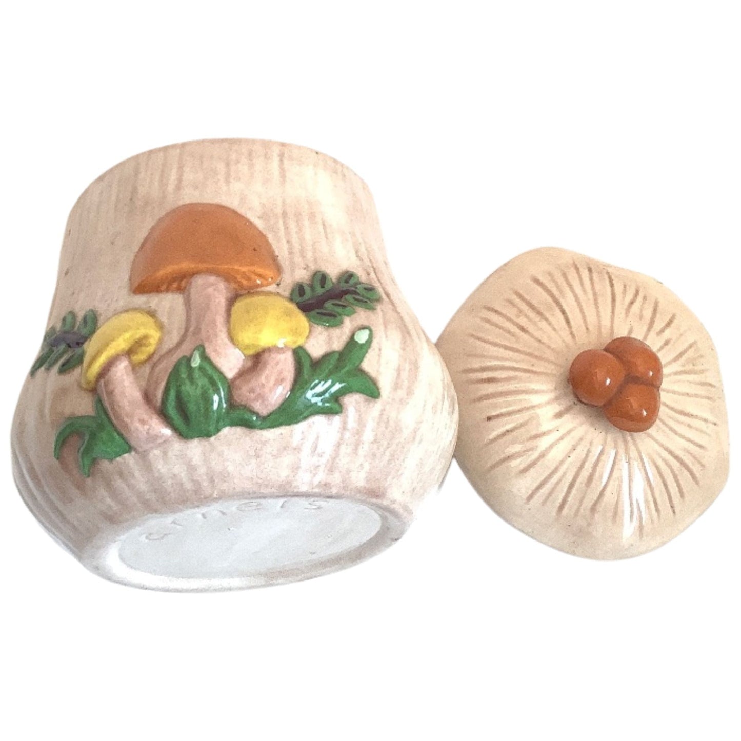 Ceramic Mushroom Canisters Multicolor / Ceramic / Mushroom