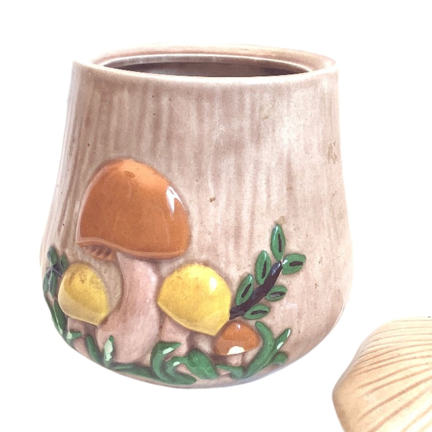 Ceramic Mushroom Canisters Multicolor / Ceramic / Mushroom