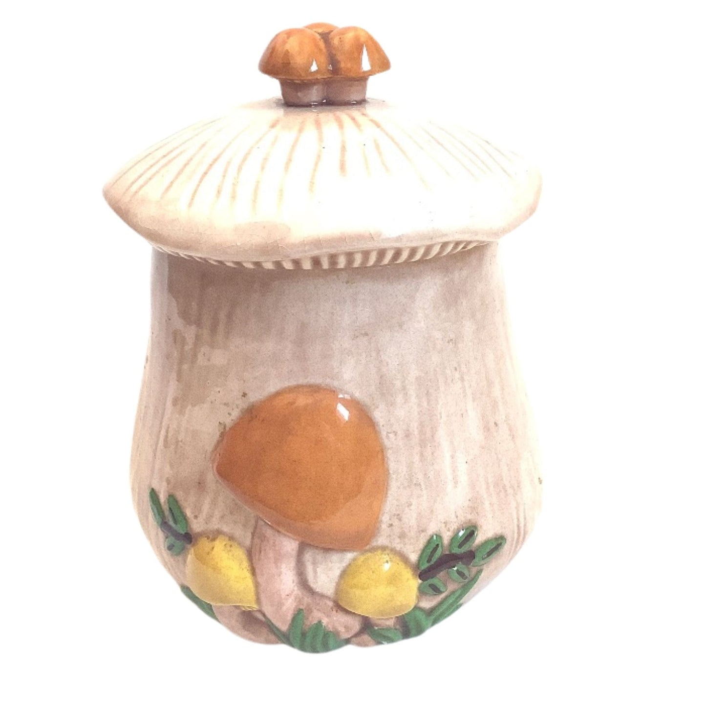 Ceramic Mushroom Canisters Multicolor / Ceramic / Mushroom