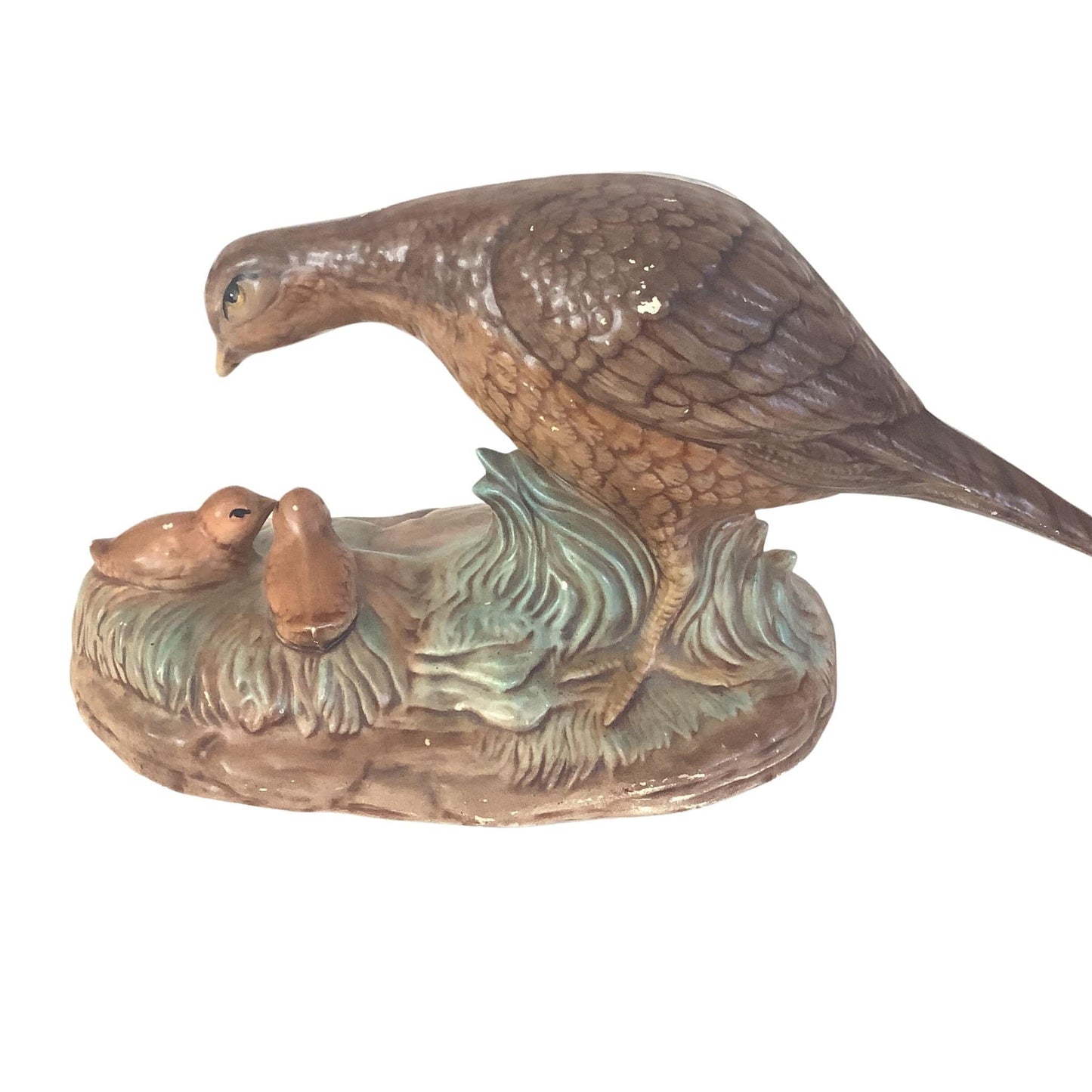 Ceramic Pheasant Figurines Multi / Ceramic / Vintage 1950s