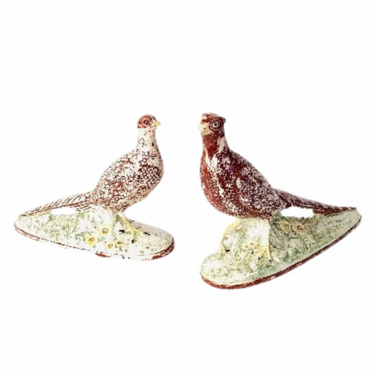 Ceramic Quail Figurines Multi / Ceramic / Vintage 1950s