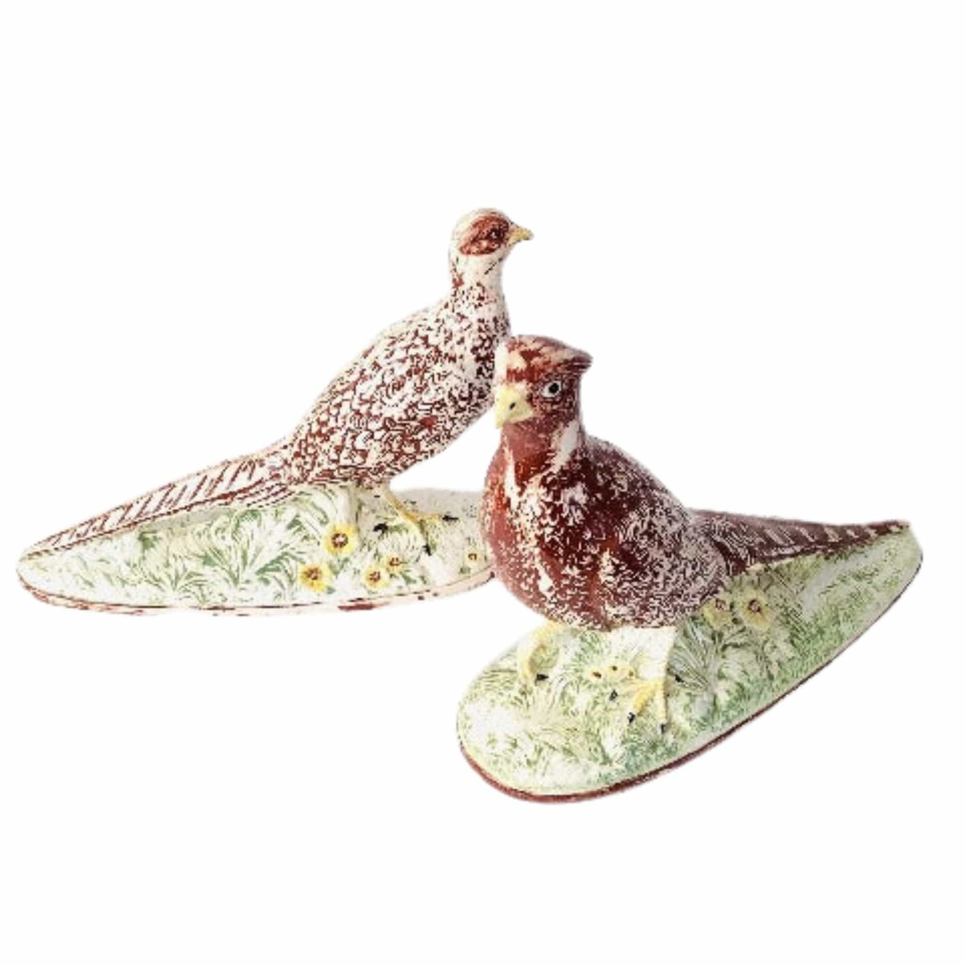 Ceramic Quail Figurines Multi / Ceramic / Vintage 1950s