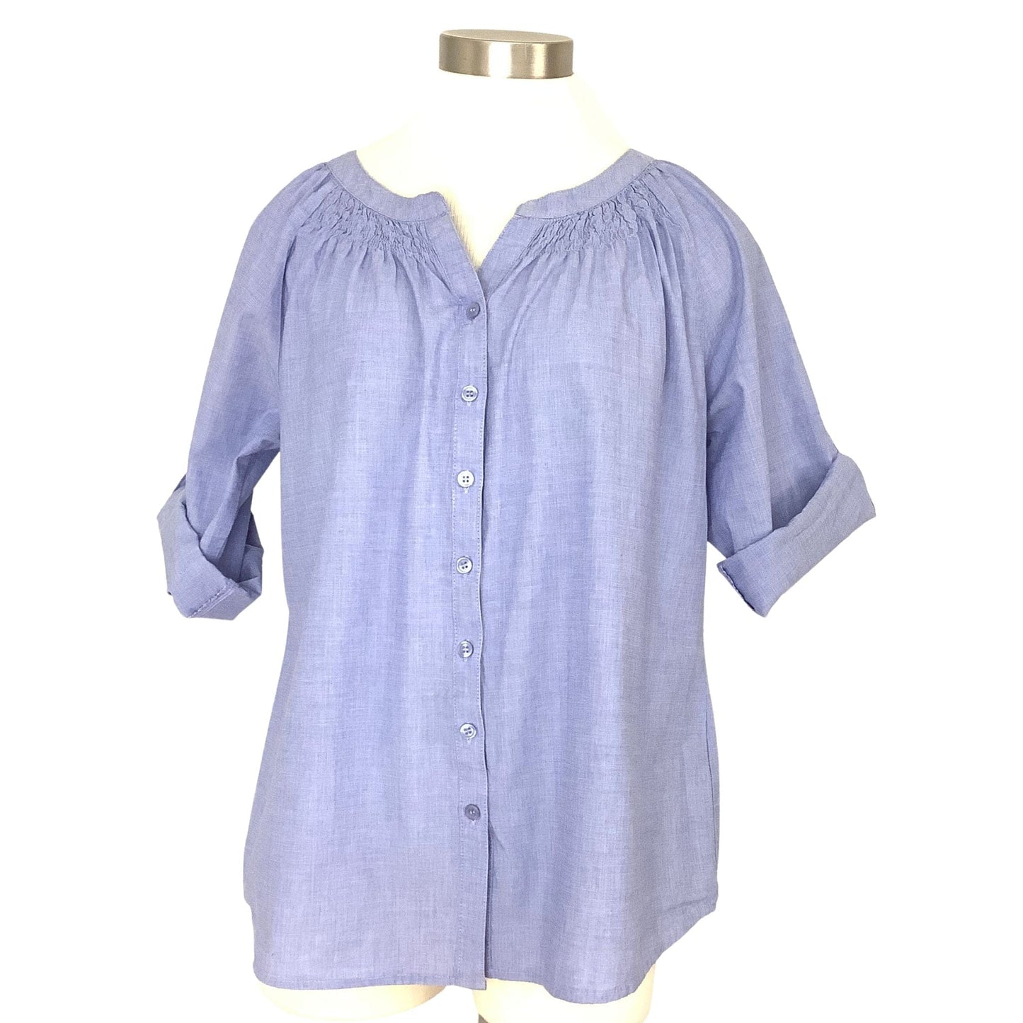 Chambray Top EUC Large / Cotton / Y2K - Now