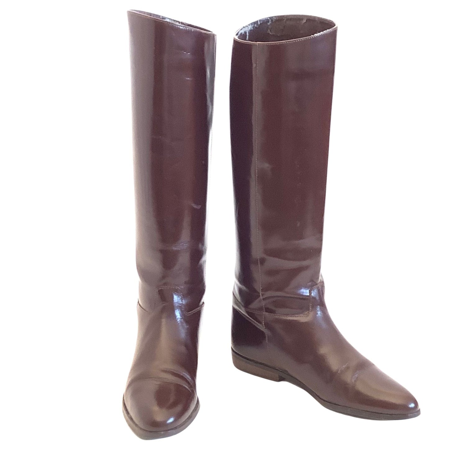 Charles David Flat Boots 6 / Brown / Vintage 1980s