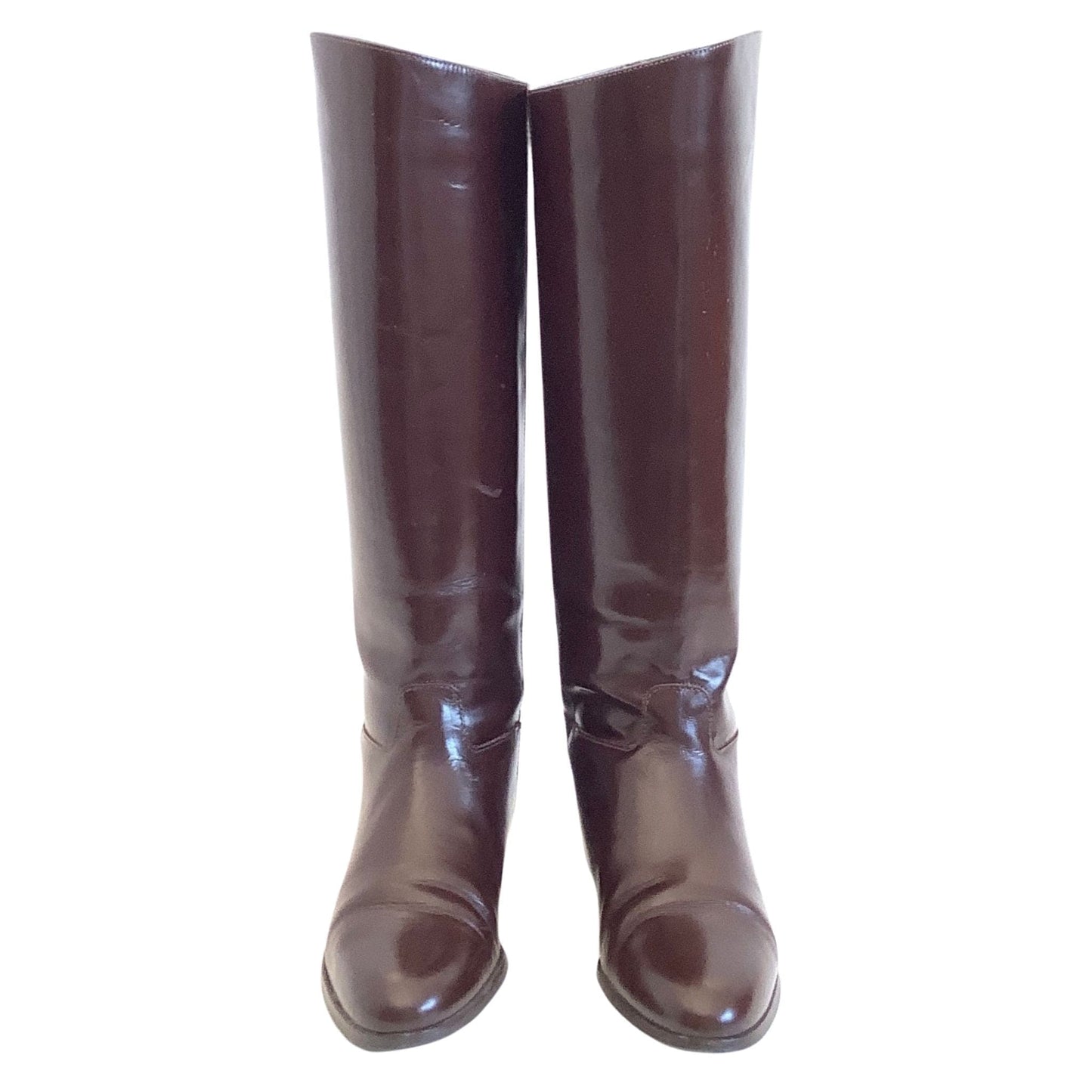 Charles David Flat Boots 6 / Brown / Vintage 1980s