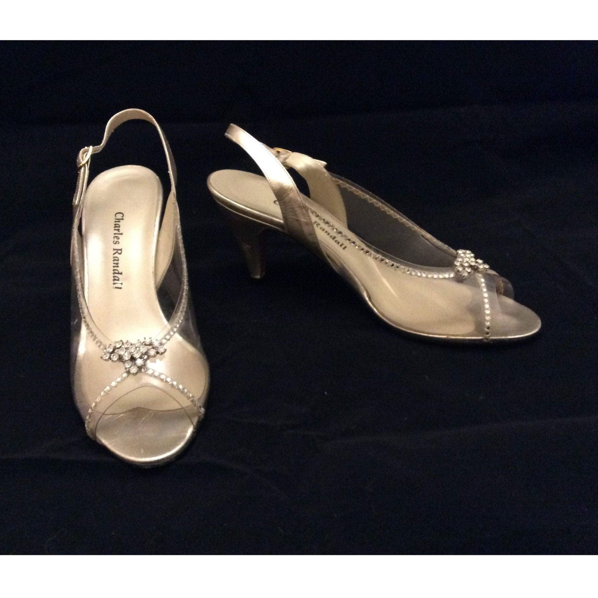 Charles Randall Heels 7 / Clear / Bridal