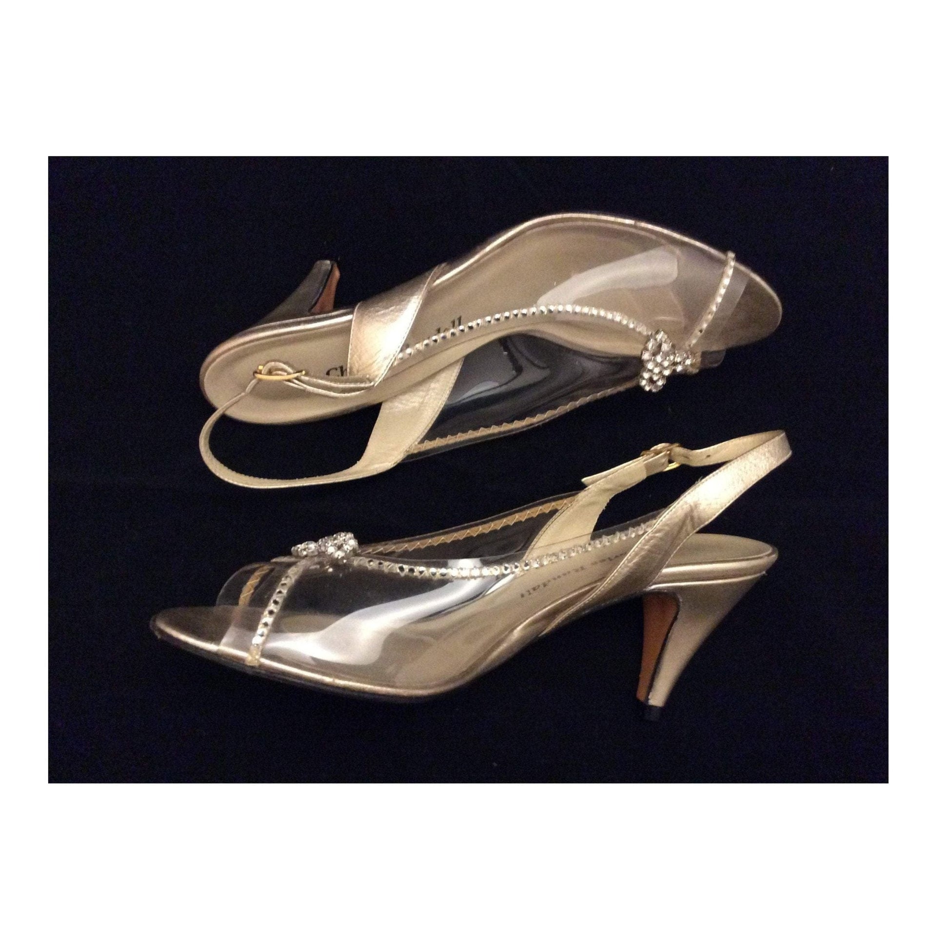 Charles Randall Heels 7 / Clear / Bridal