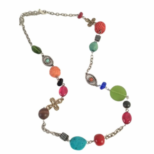 Chico's Colorful Necklace Multicolor / Plastic / Beaded