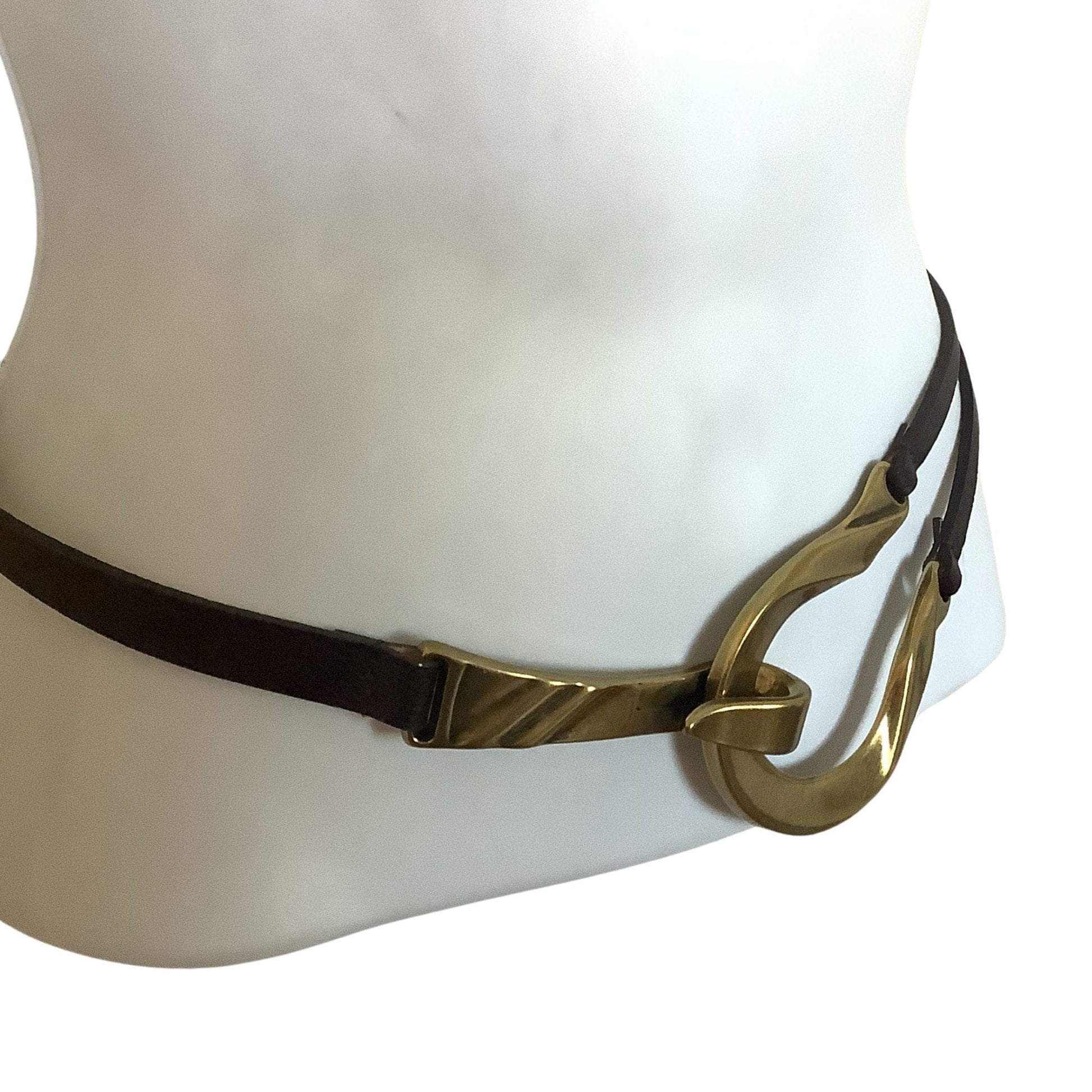 Chico's Equestrian Belt M/L / Brown / Leather