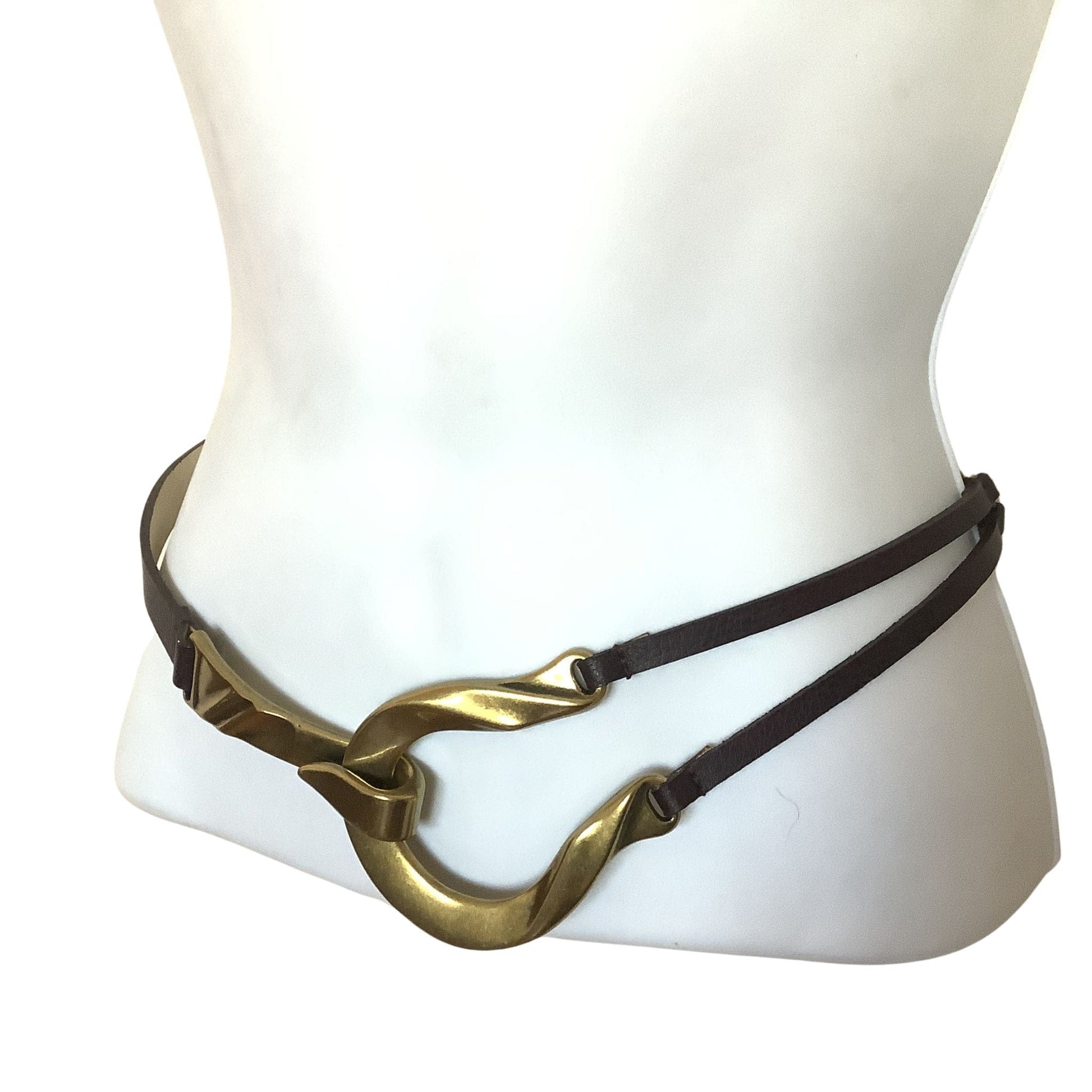 Chico's Equestrian Belt M/L / Brown / Leather