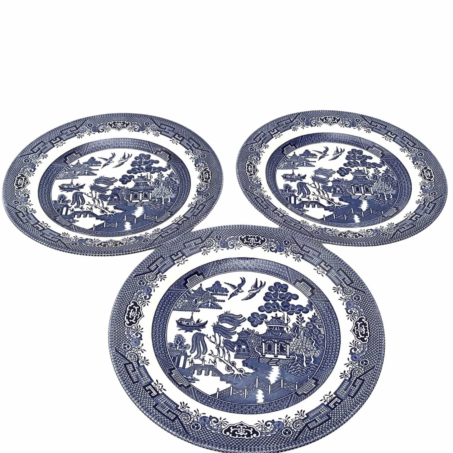 Chinoiserie Dinner Plates Multi / Ceramic / Vintage 1980s