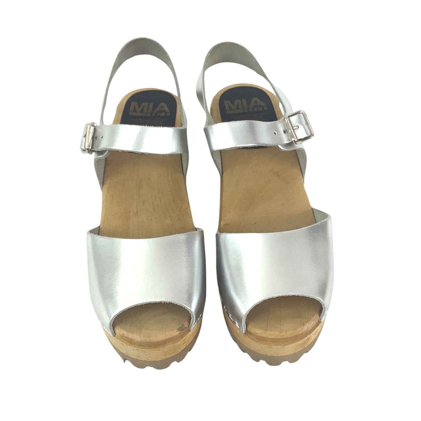 Chunky Metallic Sandals 9 / Silver / Y2K - Now