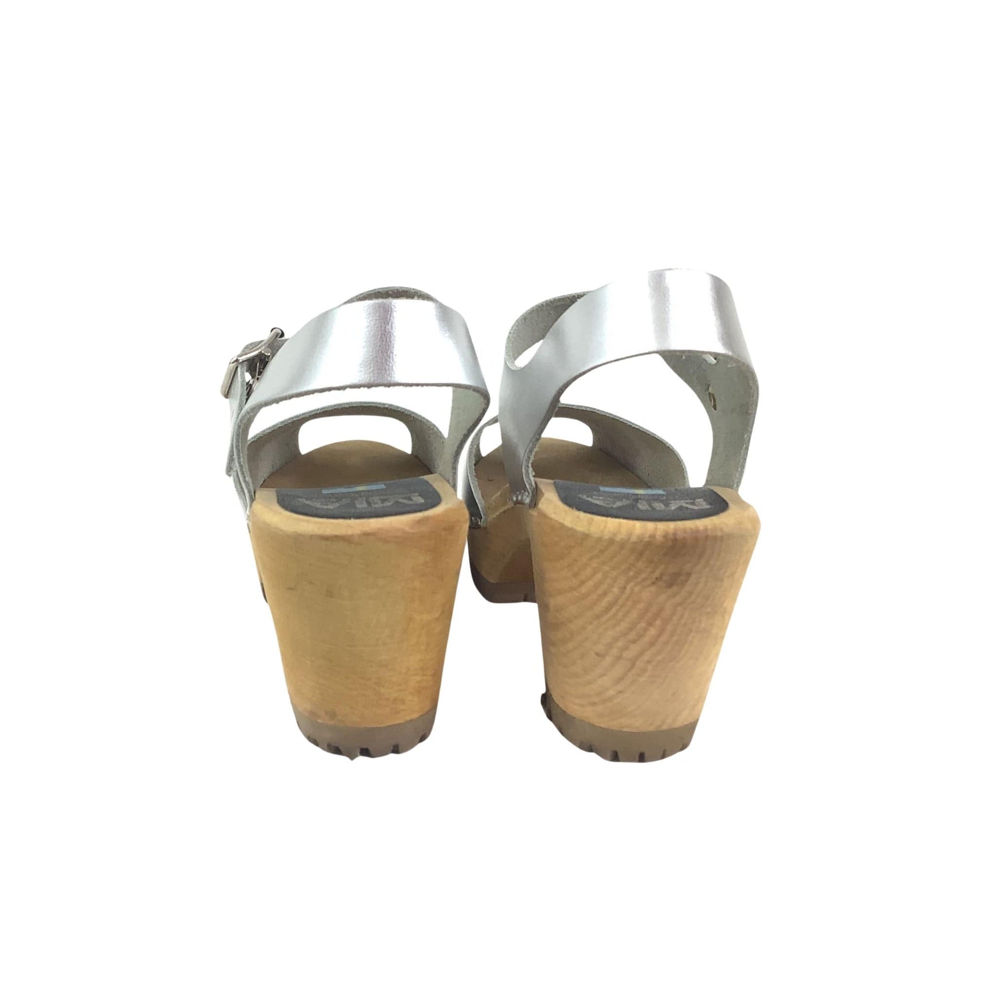 Chunky Metallic Sandals 9 / Silver / Y2K - Now