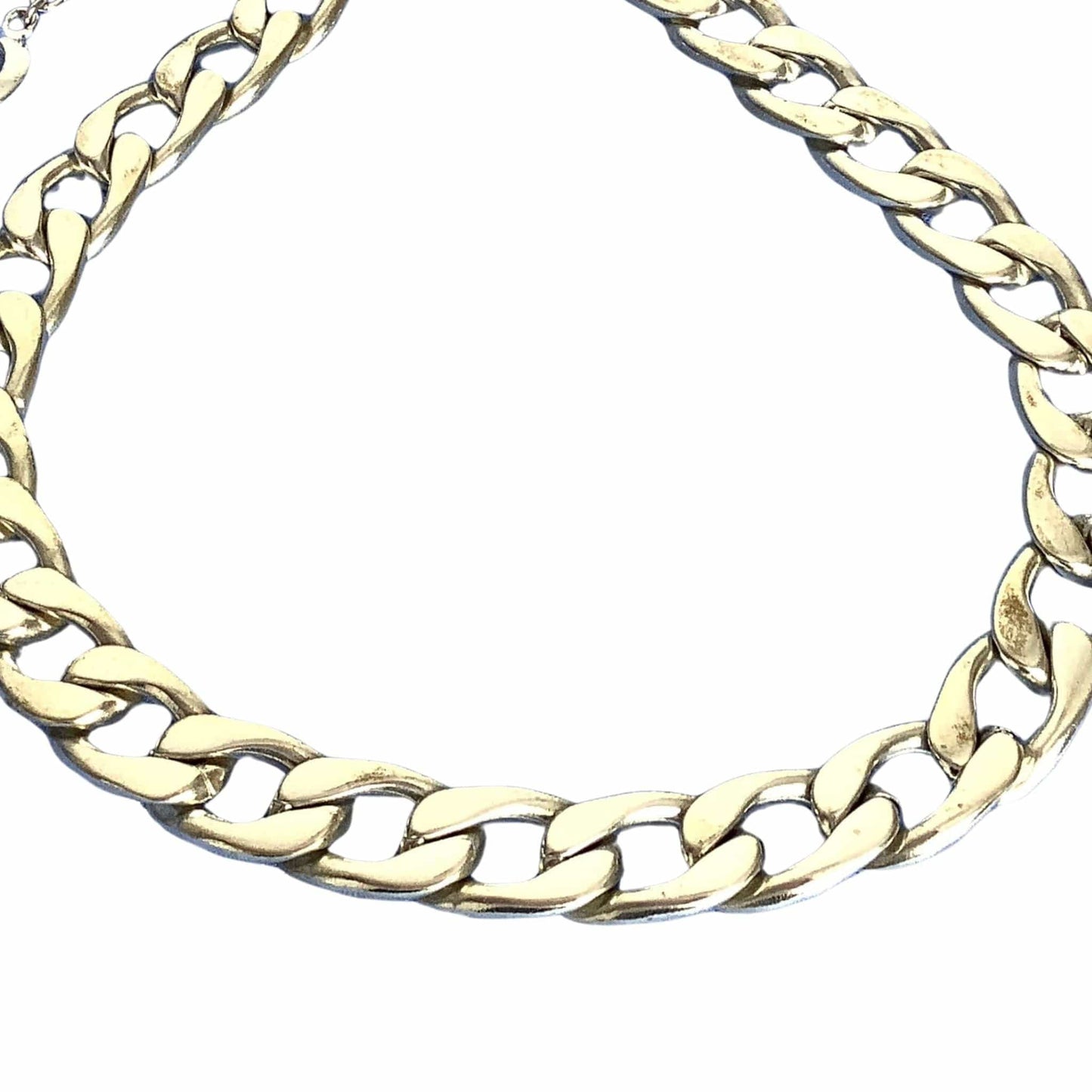 Chunky Silver Chain Choker Silver / Metal / Vintage 1990s