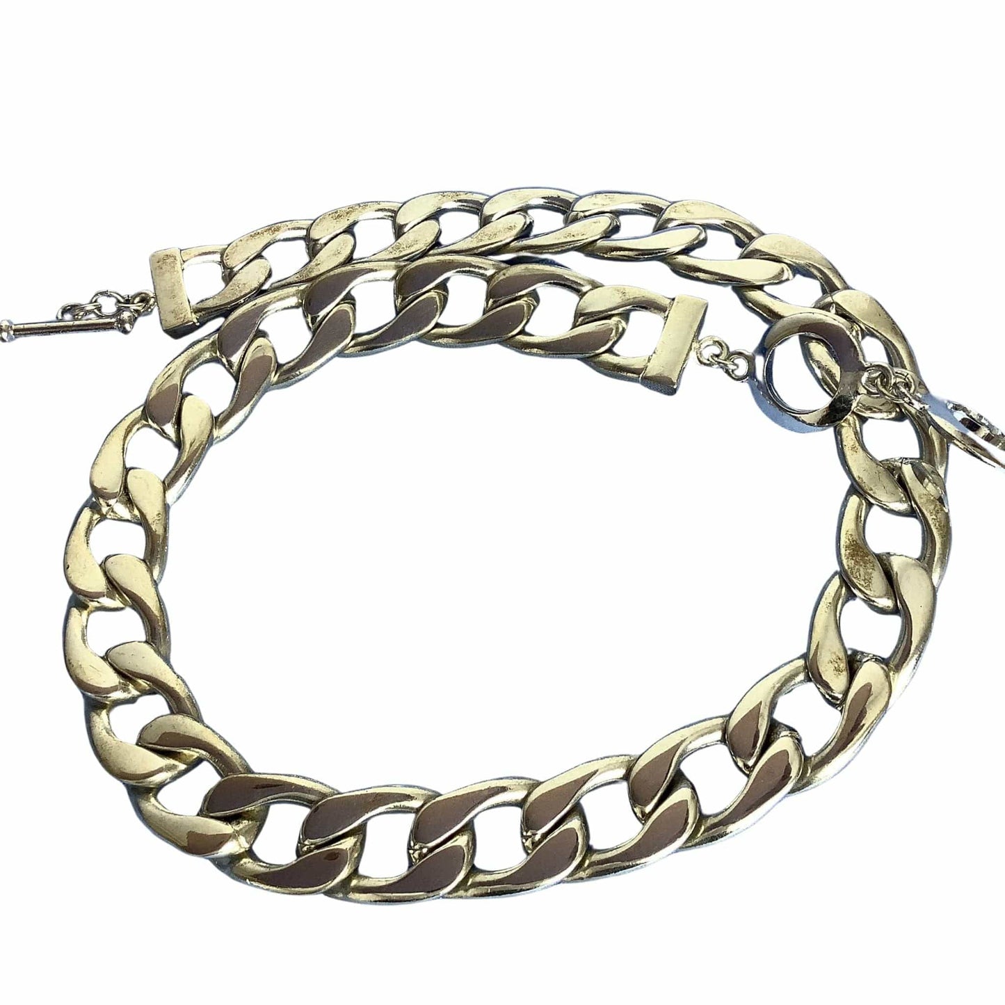 Chunky Silver Chain Choker Silver / Metal / Vintage 1990s