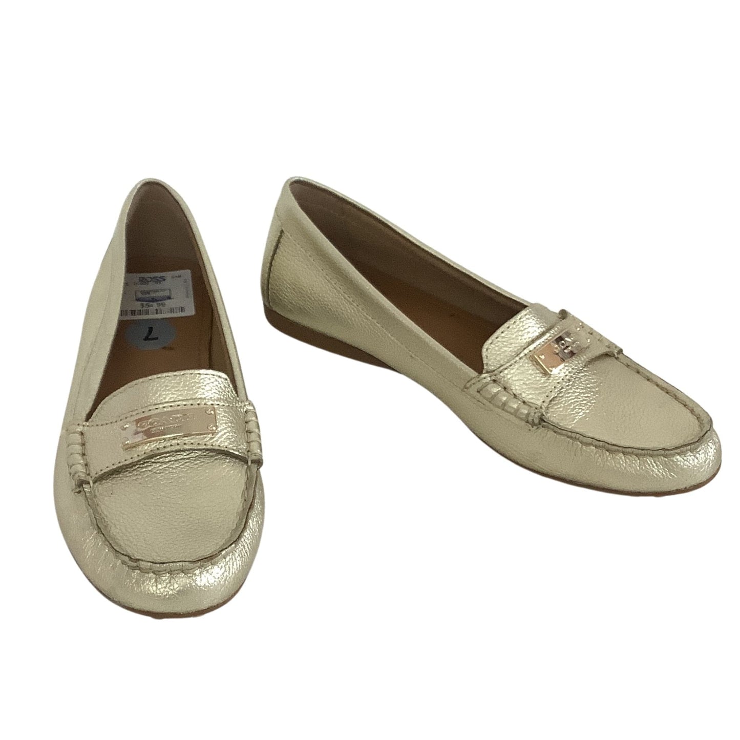 Coach Gold Loafers 7 / Gold / Casual