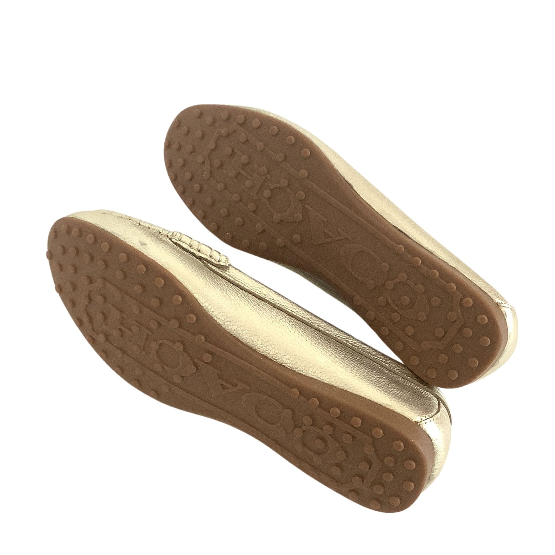 Coach Gold Loafers 7 / Gold / Casual