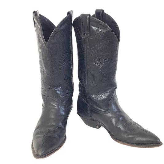 Code West Cowboy Boots 7 / Black / Vintage 1980s