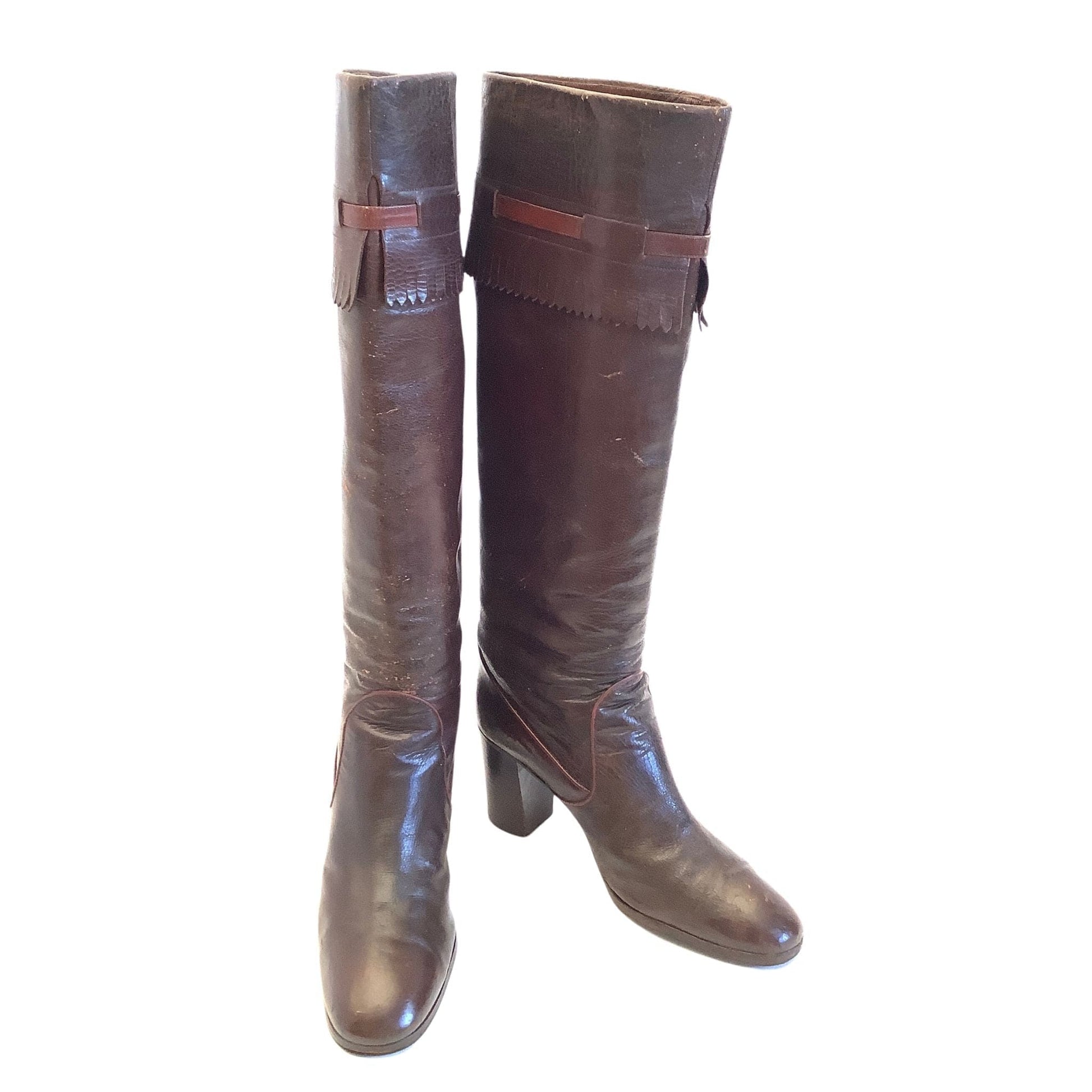 Collectible Gucci Boots 9 / Brown / Vintage 1970s