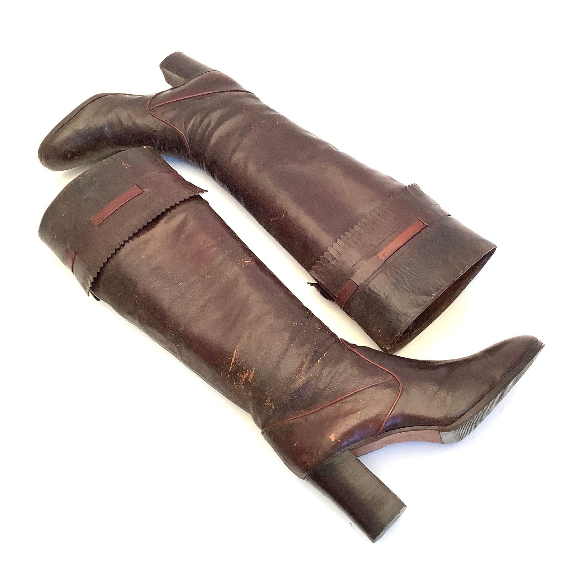 Collectible Gucci Boots 9 / Brown / Vintage 1970s