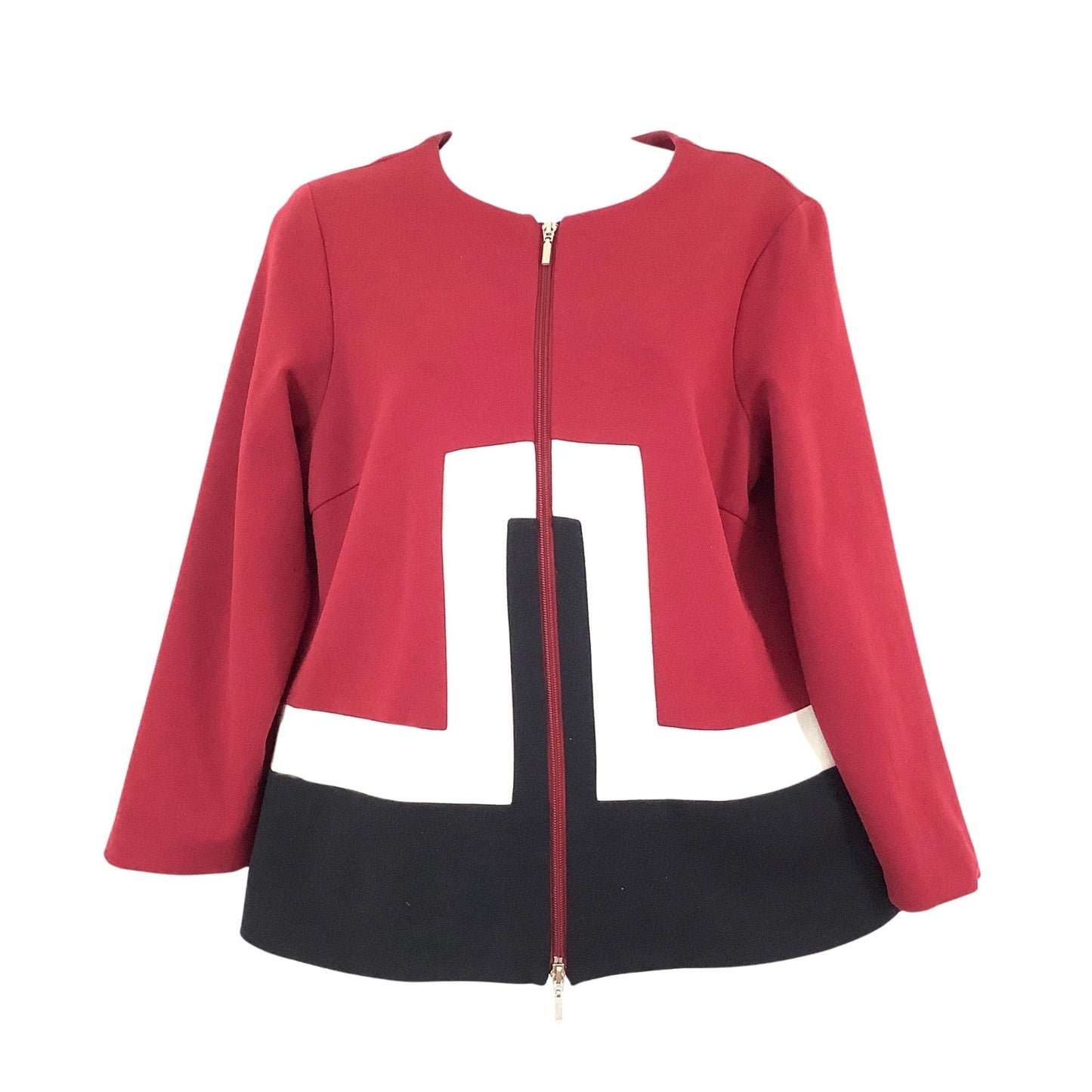 Color Block Blazer Small / Red / Y2K - Now