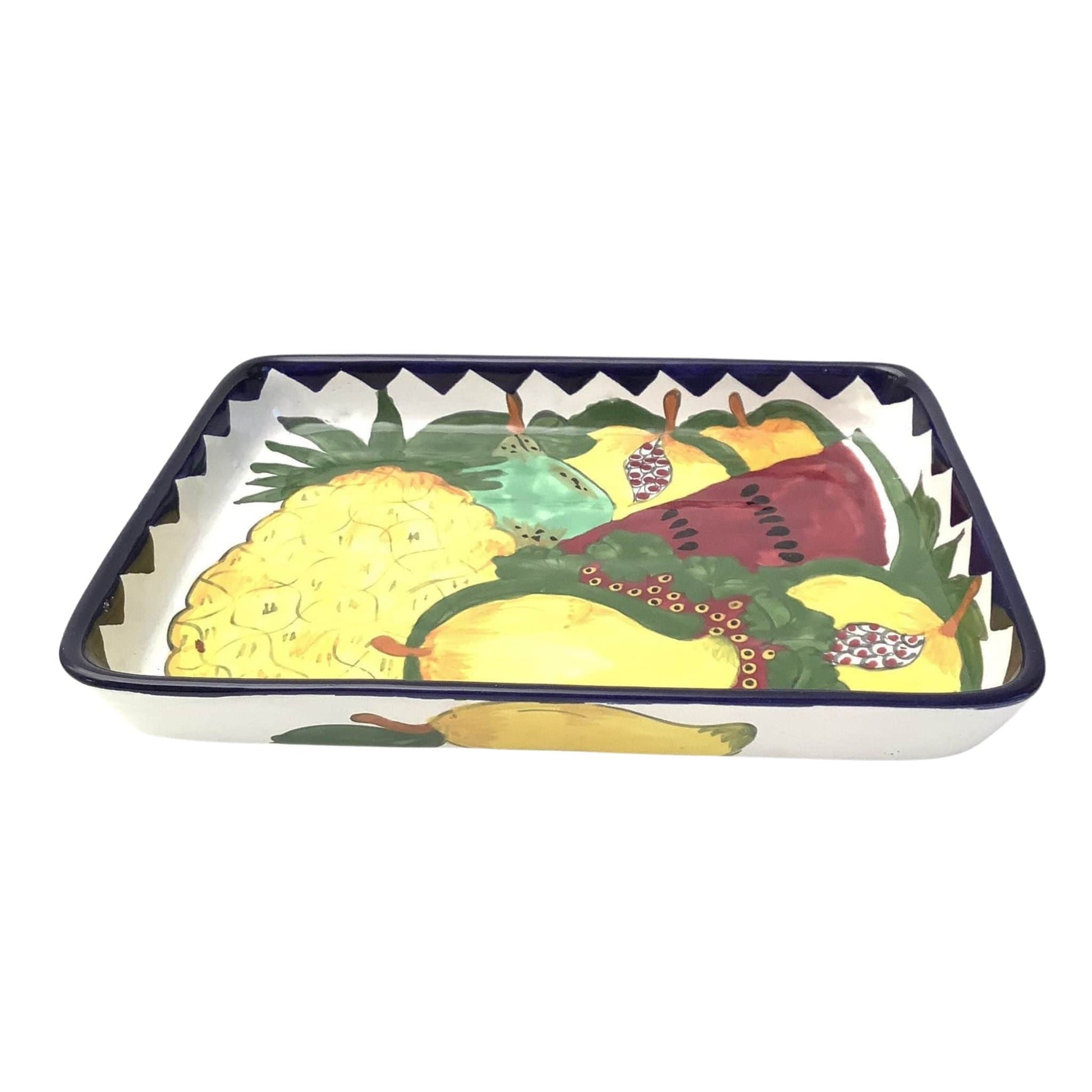 Colorful Pottery Tray Multicolor / Pottery / Vintage 1990s