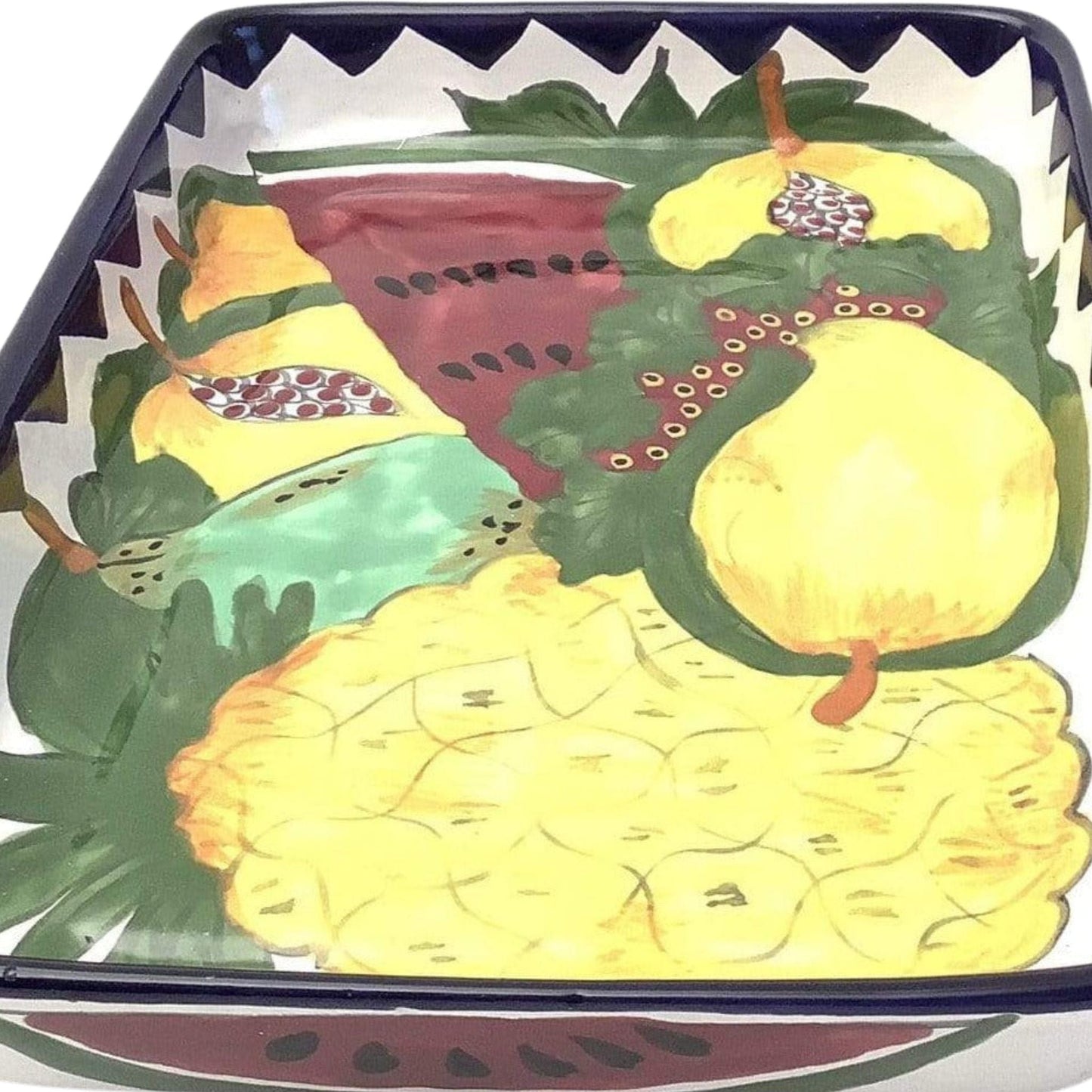 Colorful Pottery Tray Multicolor / Pottery / Vintage 1990s