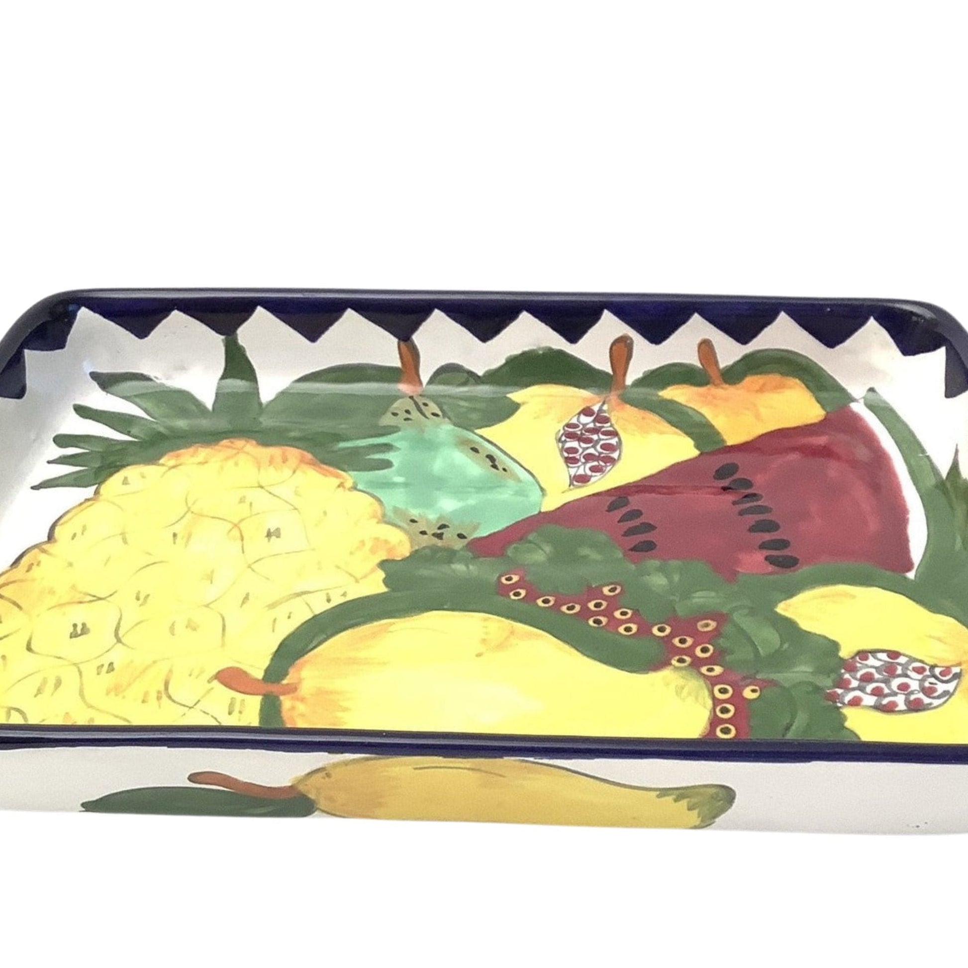 Colorful Pottery Tray Multicolor / Pottery / Vintage 1990s