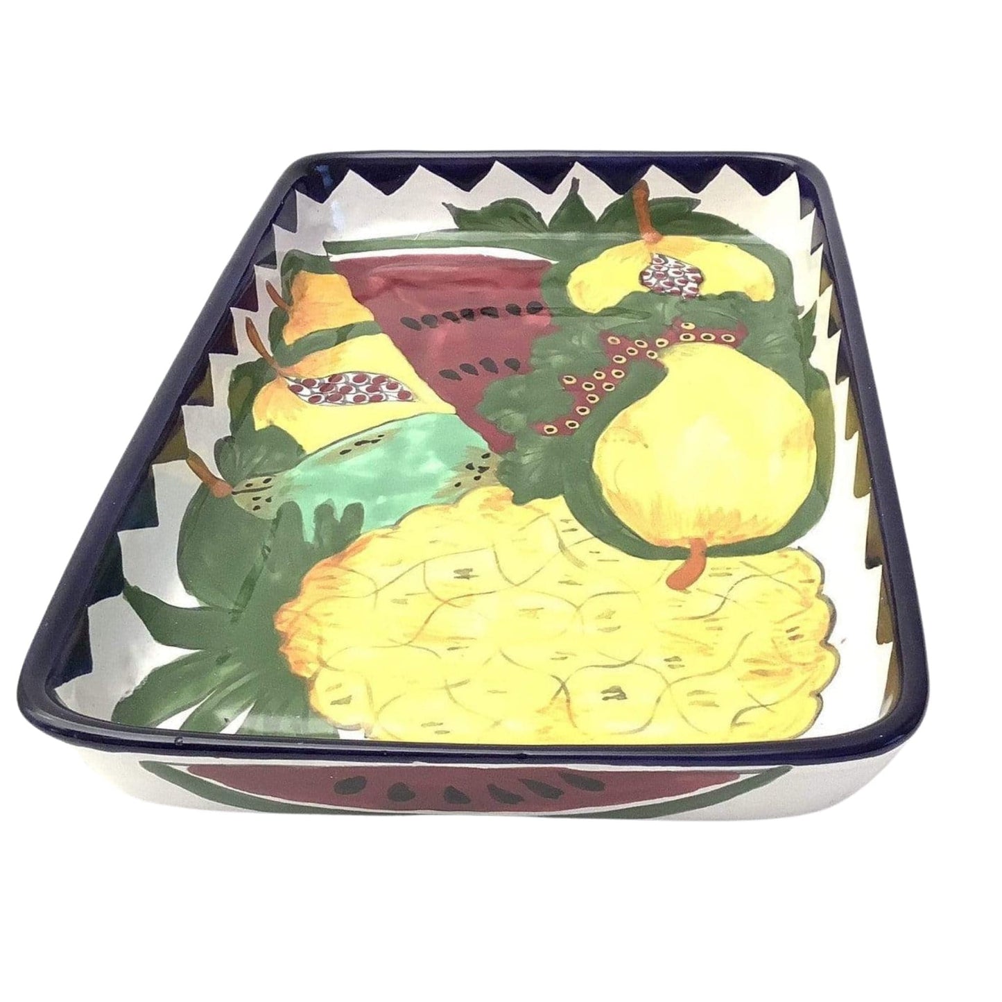 Colorful Pottery Tray Multicolor / Pottery / Vintage 1990s