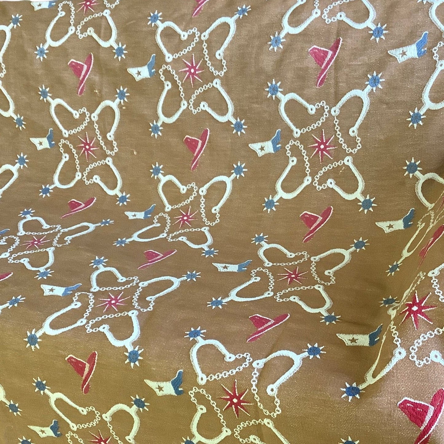 VTG Cowboy Cutter Bedspread Multi / Cotton / Vintage 1950s