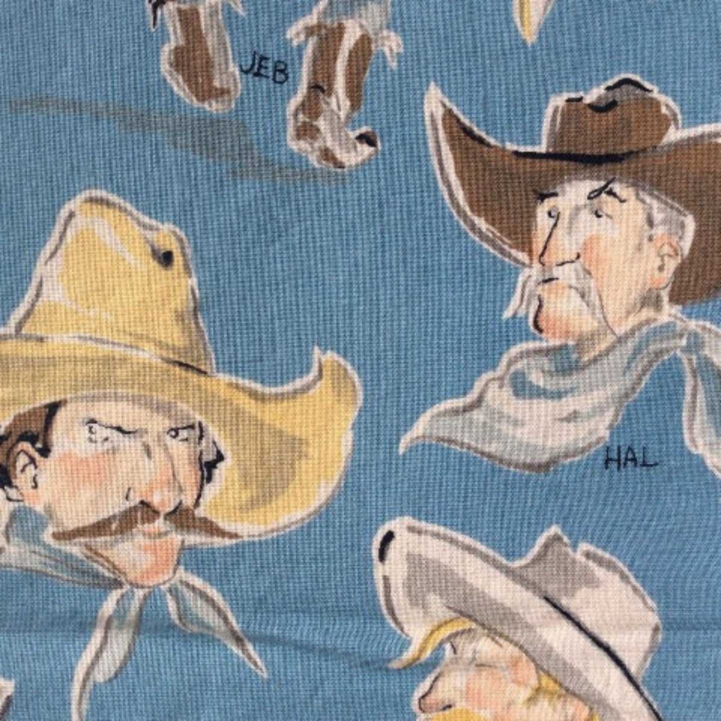 Cowboys Vintage Fabric Multi / Cotton / Vintage 1990s